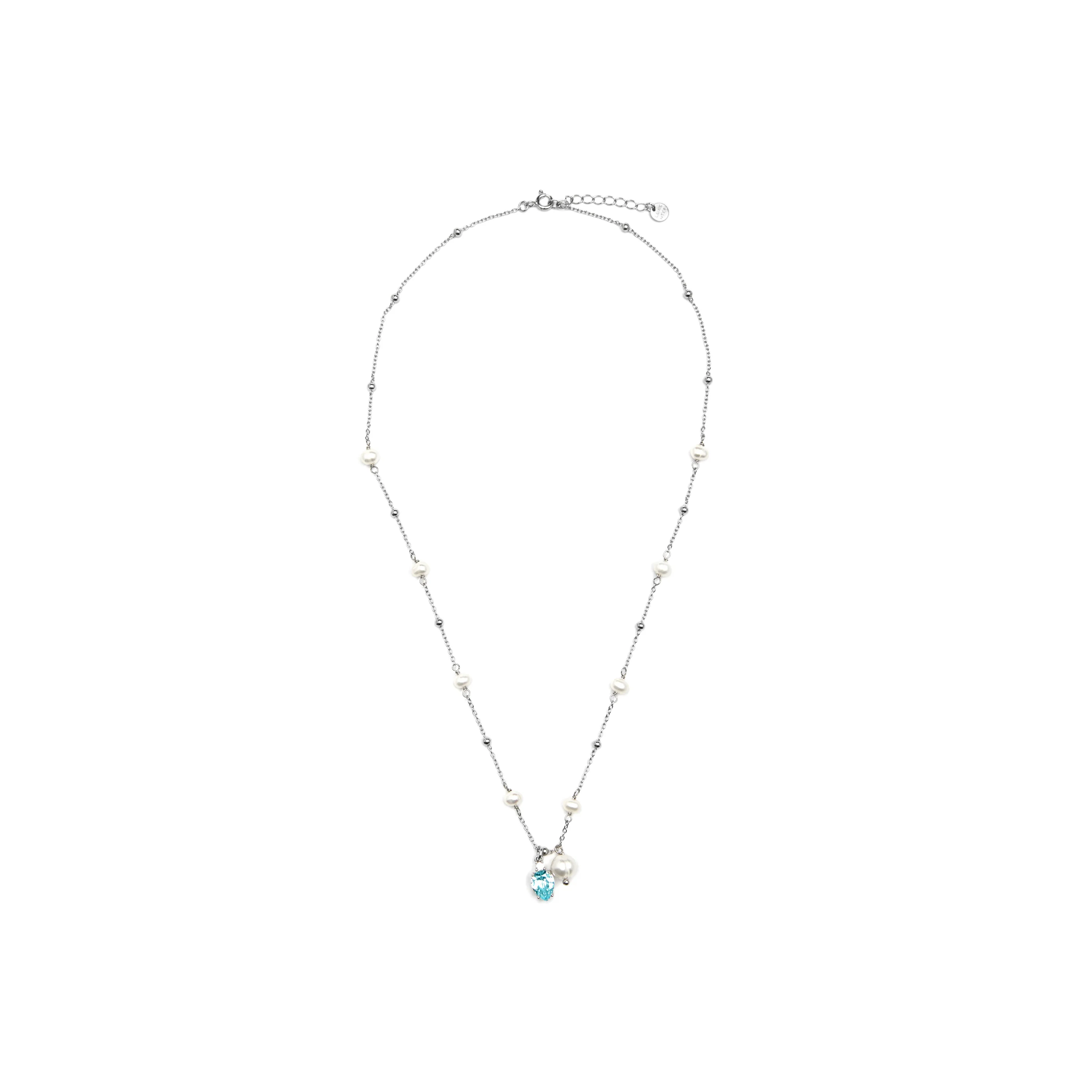 Collar de Plata de Ley 925 y Circonita Brillante acabado rodio - Lebao - Image 8