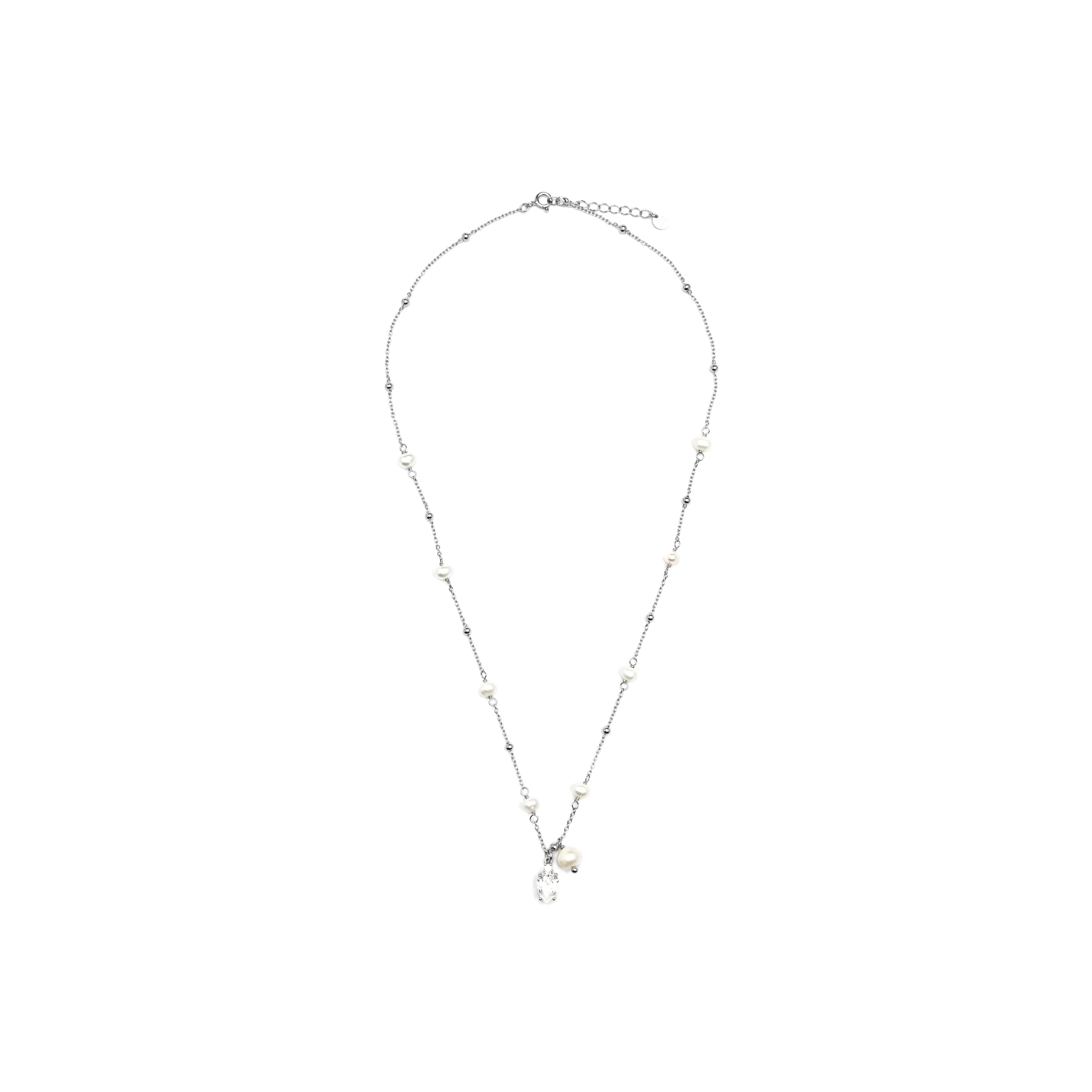 Collar de Plata de Ley 925 y Circonita Brillante acabado rodio - Lebao - Image 9
