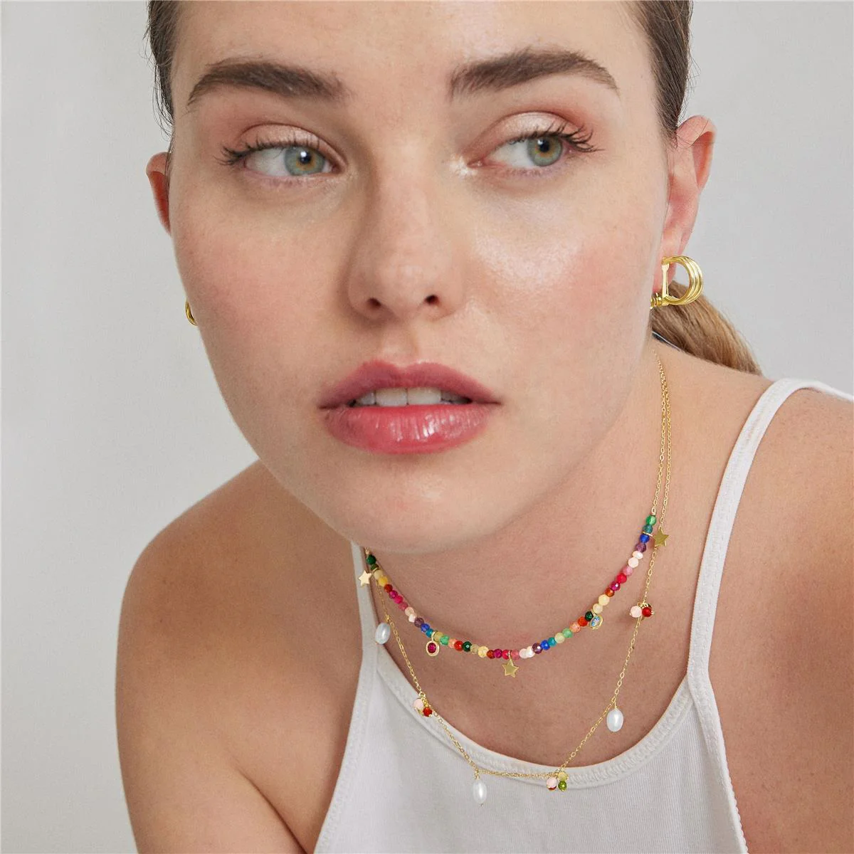 Collar Lelis Plata De Ley 925 - Lelis MULTICOLOR - Image 2