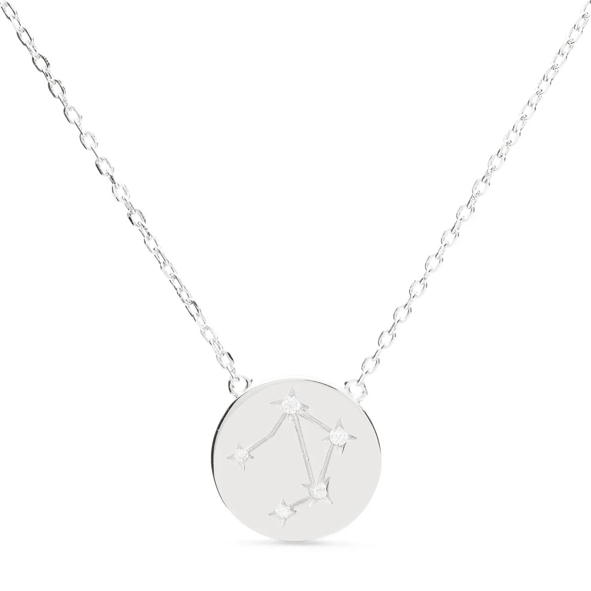 Collar Libra Plata De Ley 925 - Libra BLANCO