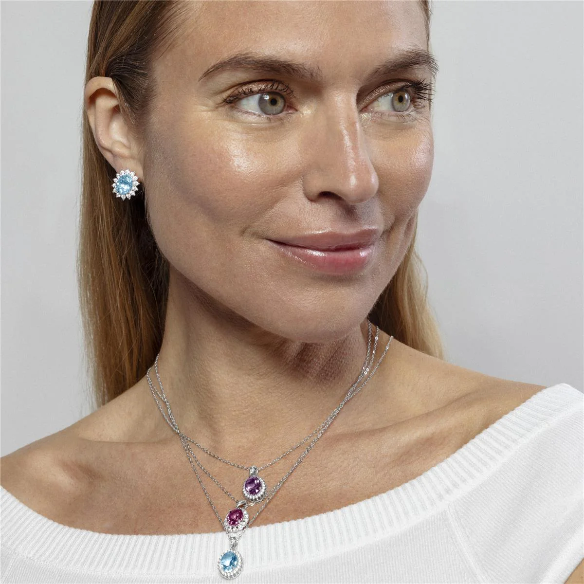 Collar Lirian Plata de Ley 925 - Lirian MORADO - Image 2