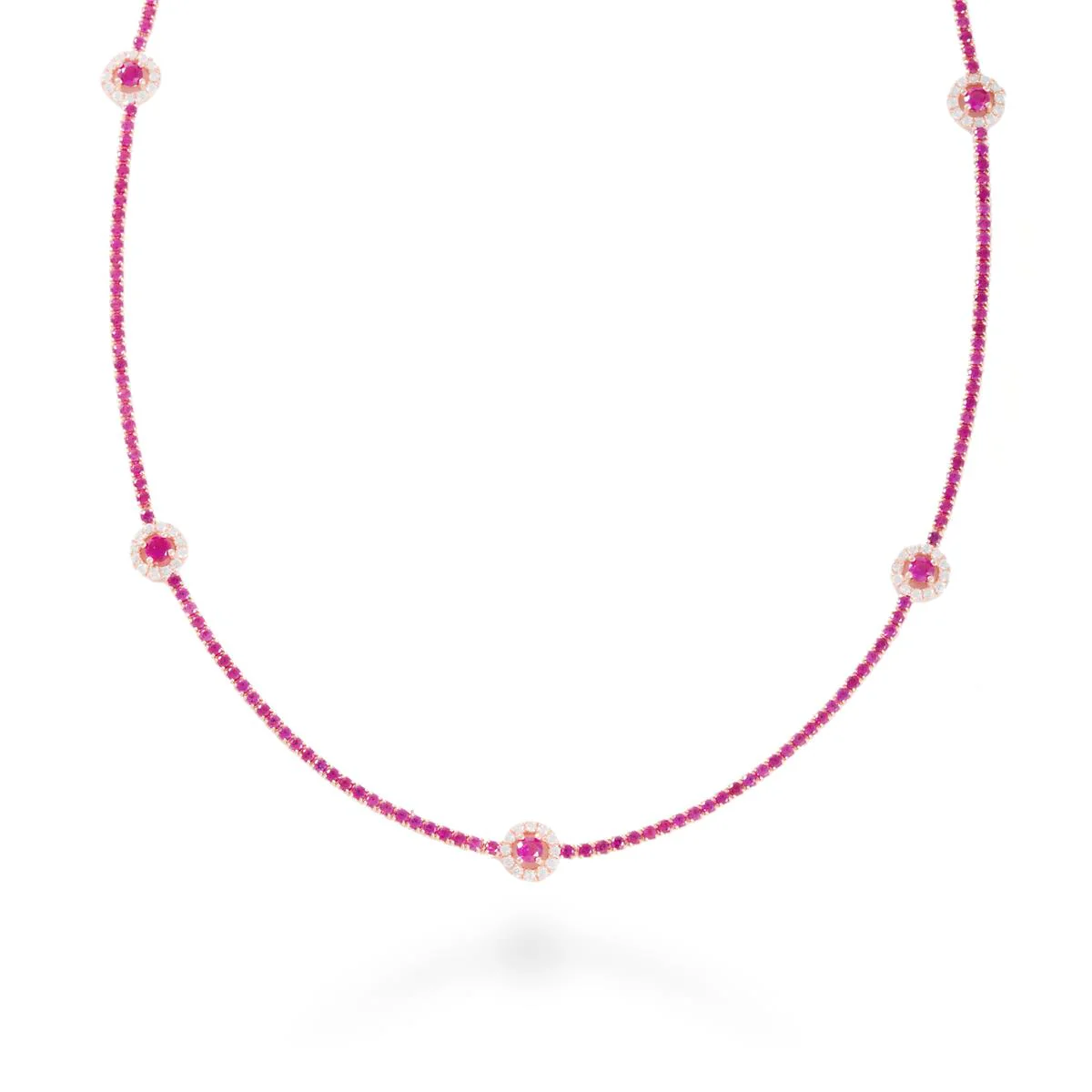 Collar Lisha Plata De Ley 925 - Lisha ROJO