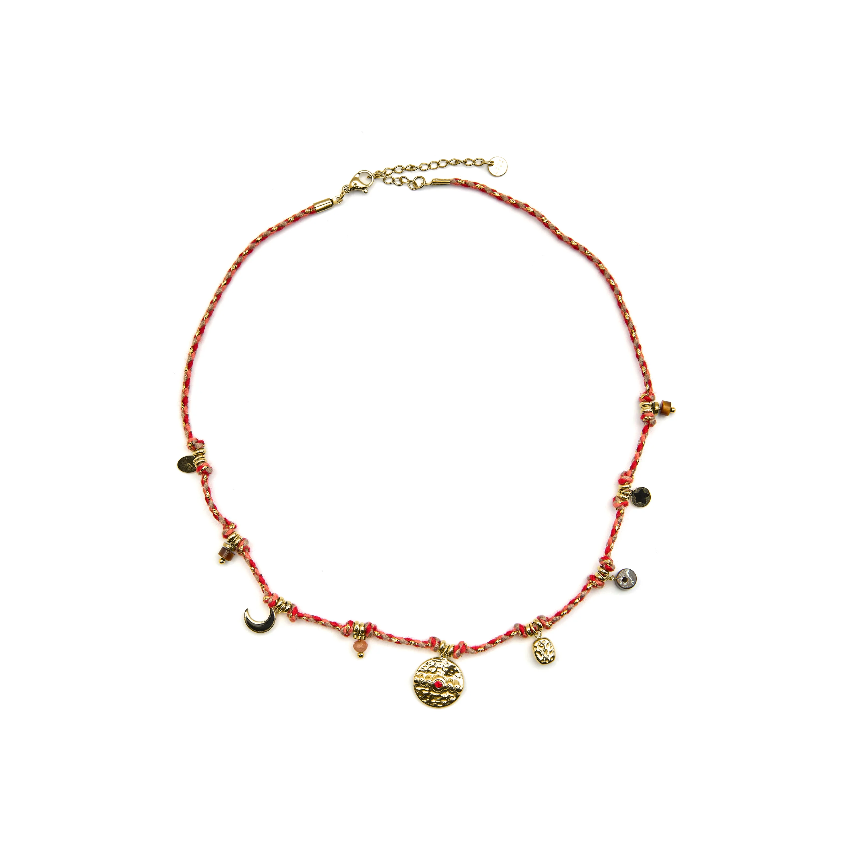Collar con Cristal Rojo acabado oro 18k - Liskel - Image 3
