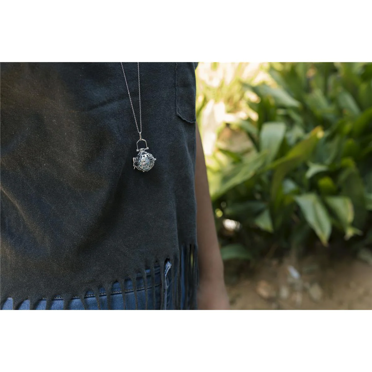 Collar Llamador Plata De Ley 925 - Llamador GRIS - Image 2