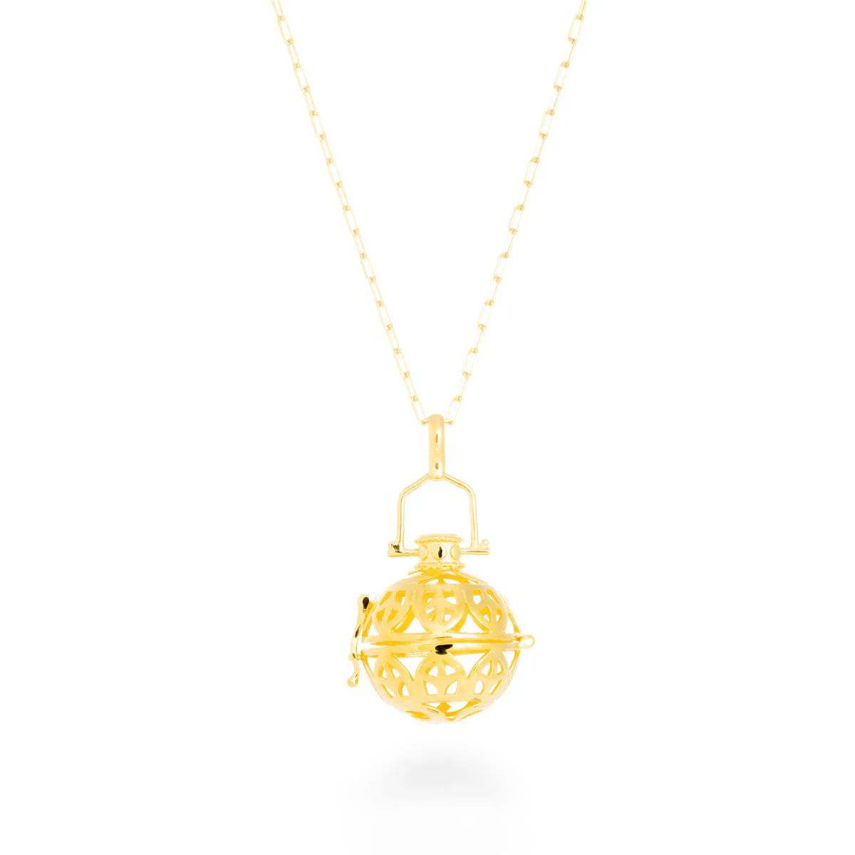 Collar Llamador Plata De Ley 925 - Llamador AMARILLO