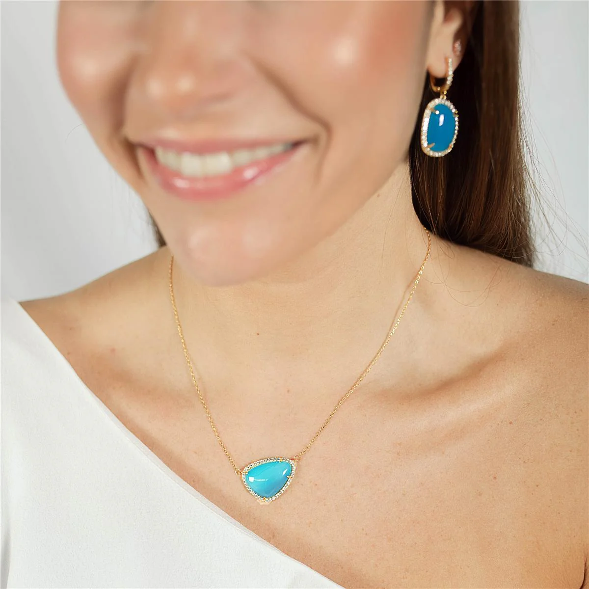 Collar Lushi Plata De Ley 925 - Lushi AZUL - Image 5