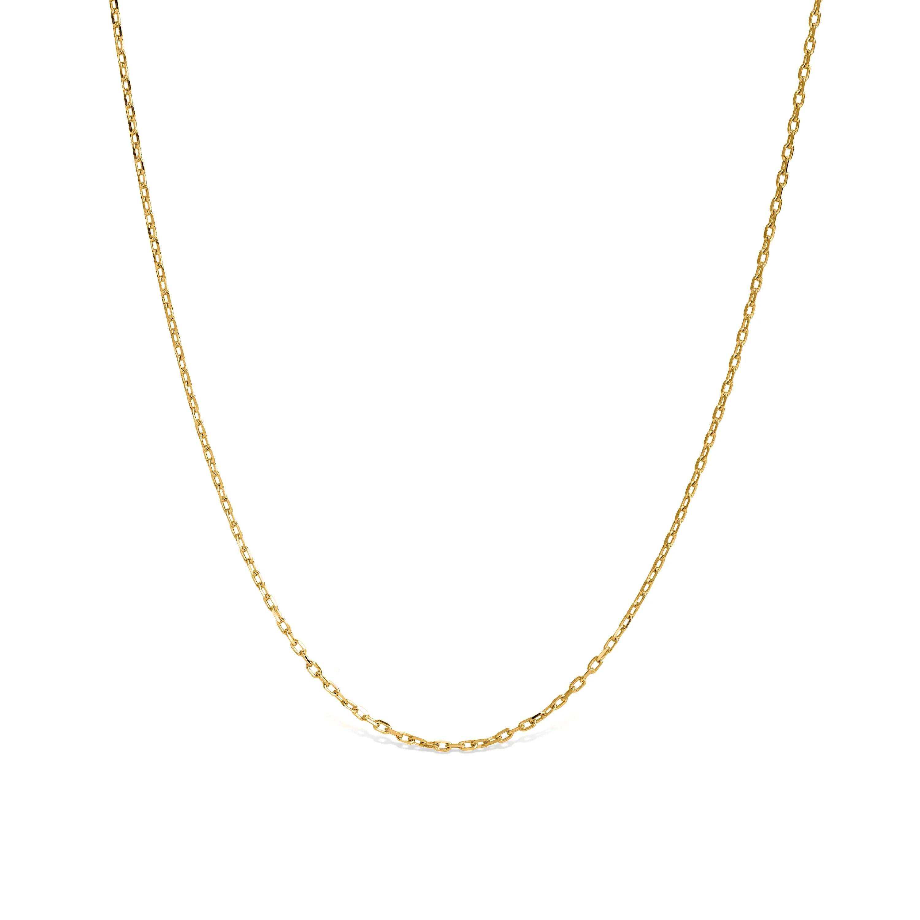 Cadena forzada de 40cm de Plata de Ley 925 acabado oro amarillo 18k - Luxenter