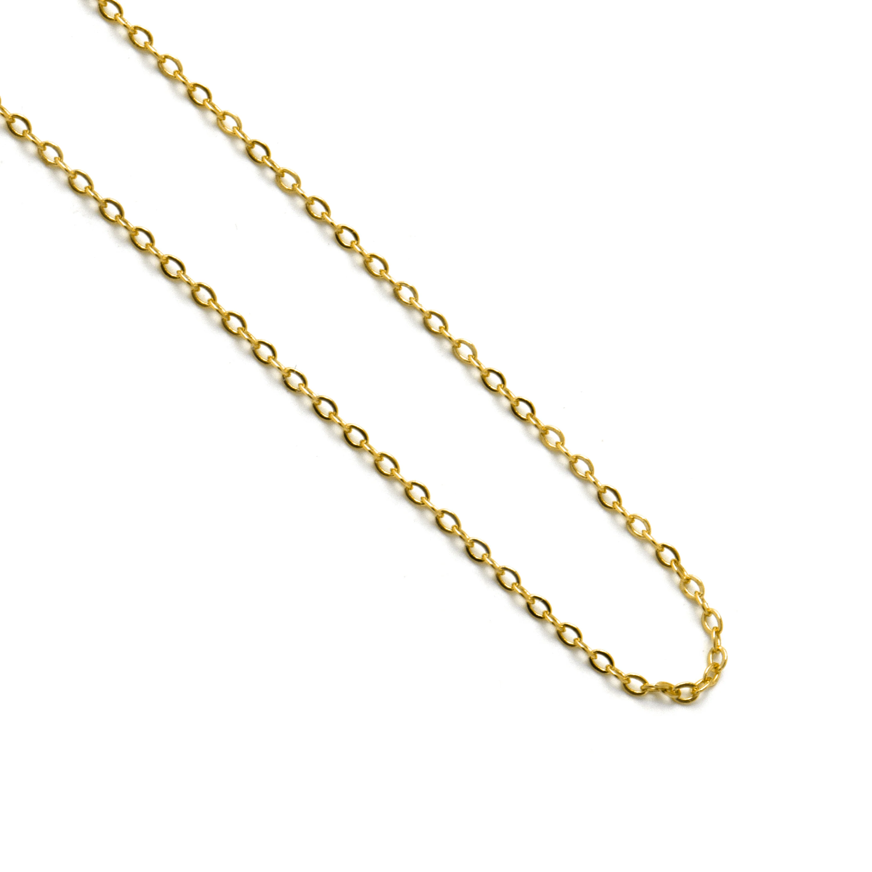 Cadena forzada de 40cm de Plata de Ley 925 acabado oro amarillo 18k - Luxenter - Image 5