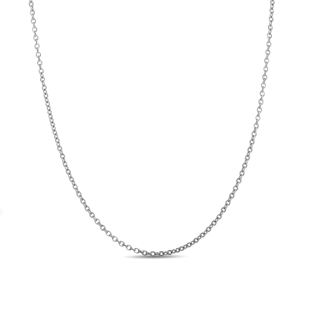 Cadena eslabón Luxenter de plata de ley 925 - 42cm - Luxenter GRIS