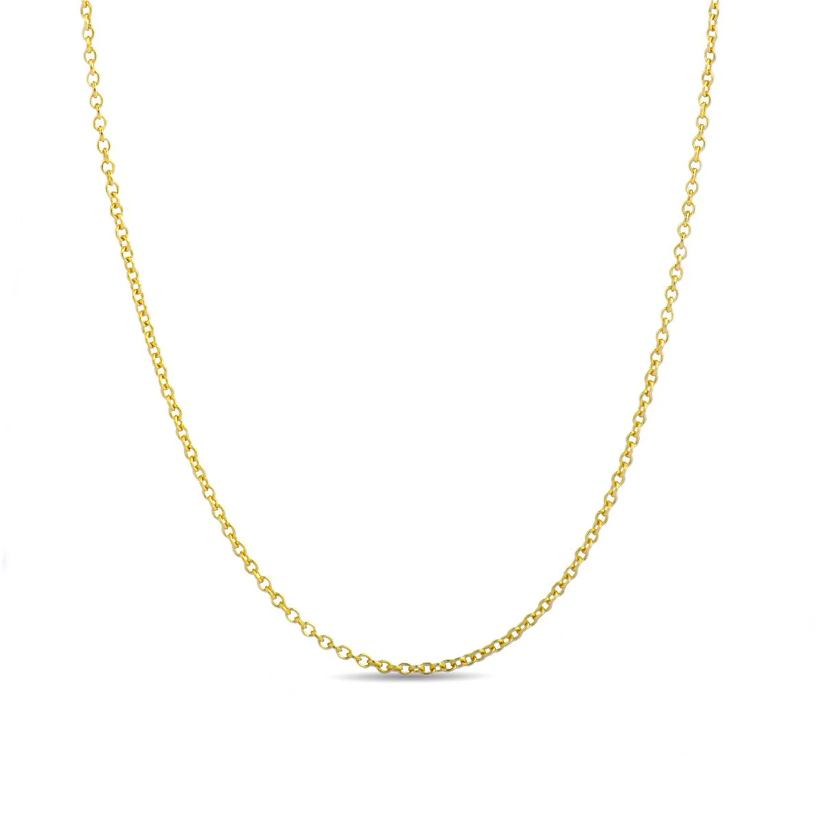 Cadena eslabón Luxenter de plata de ley 925 - 55cm - Luxenter AMARILLO