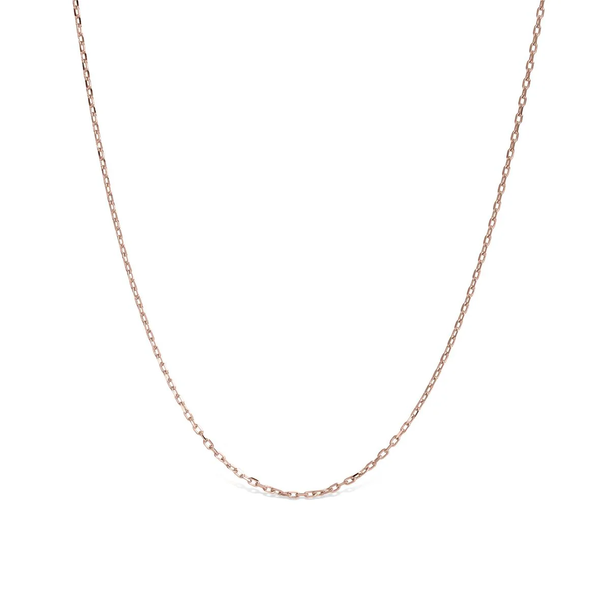 Cadena forzada de plata de ley 925 - 40cm - Luxenter ROSA