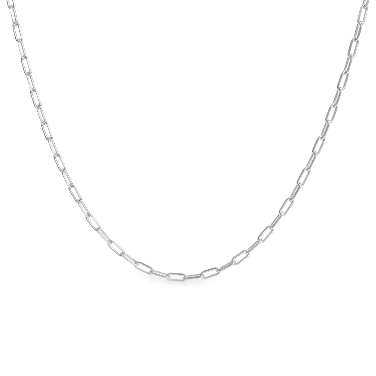 Cadena forzada pisada plata de ley 925 - 42cm - Luxenter GRIS
