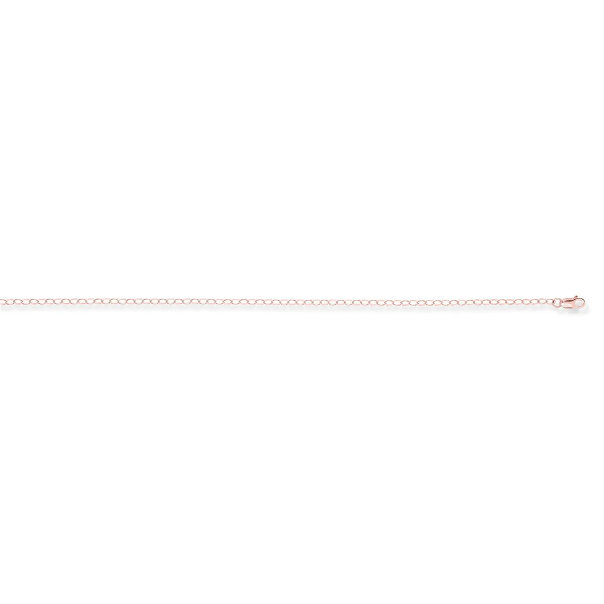 Cadena rolo oval de plata de ley 925 - 80cm - Luxenter GRIS