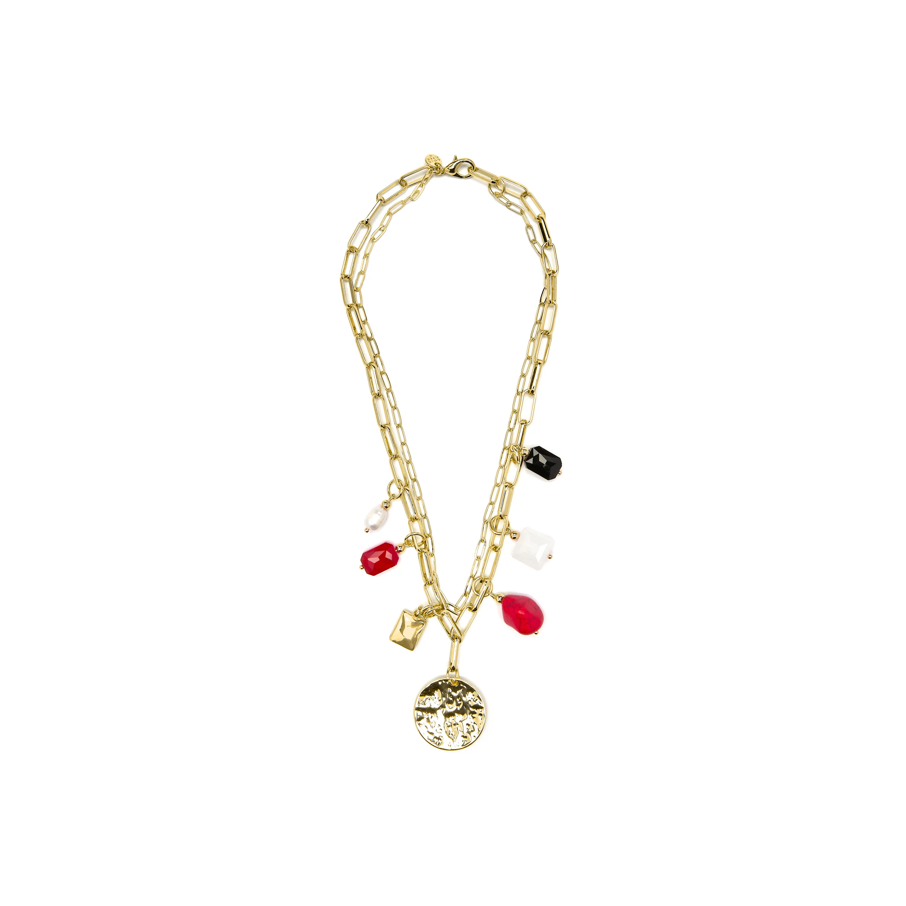 Collar acabado oro amarillo de 18k y Coral - Lyho - Image 3