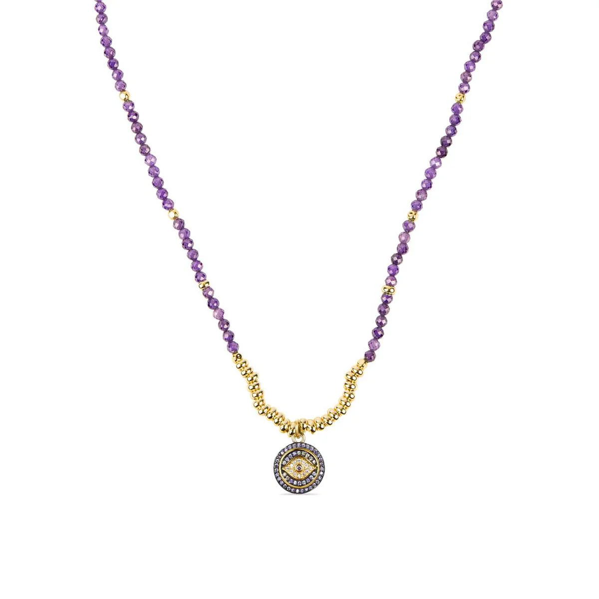 Collar Lysvi acabado en Oro amarillo de 18 Kts. - Lysvi MORADO