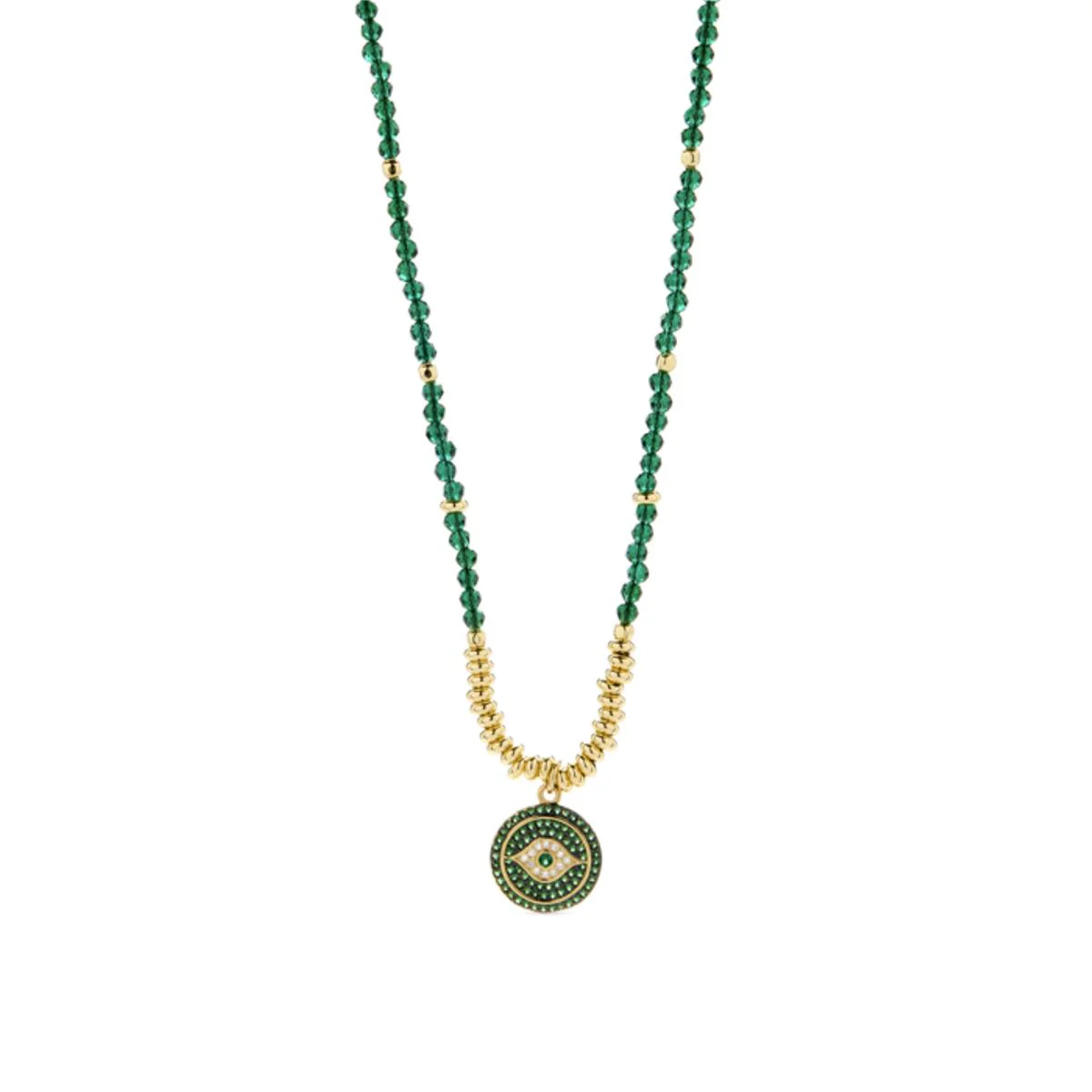 Collar Lysvi acabado en Oro amarillo de 18 Kts. - Lysvi VERDE