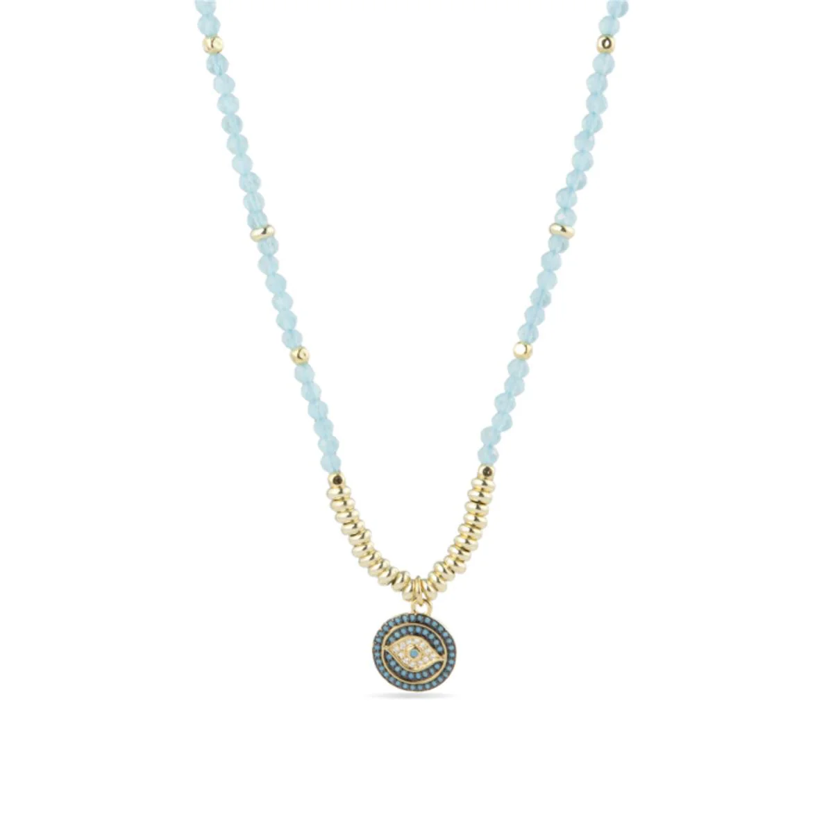 Collar Lysvi acabado en Oro amarillo de 18 Kts. - Lysvi AZUL