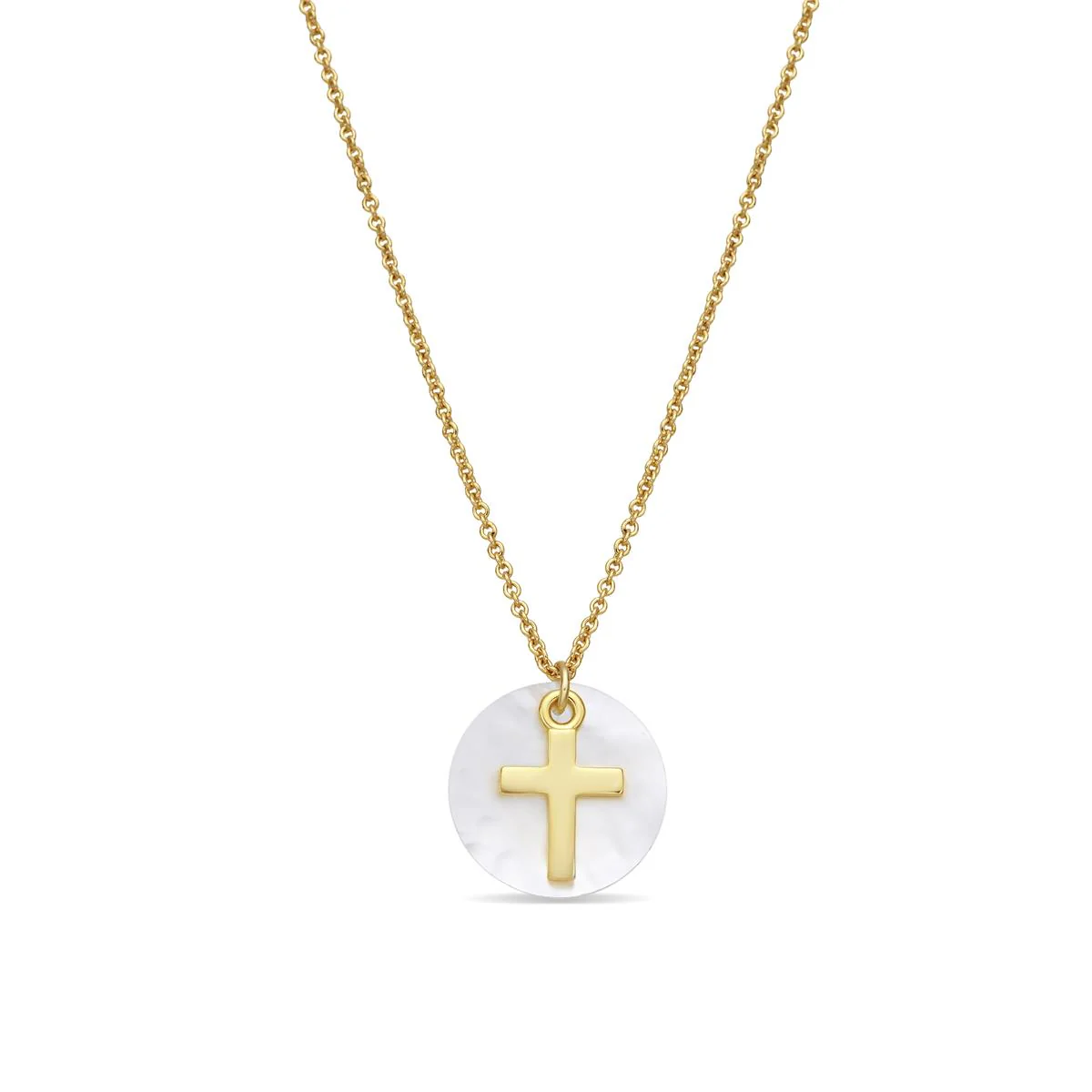 Collar de Madreperla Blanca acabado en oro amarillo de 18k - Yrmul