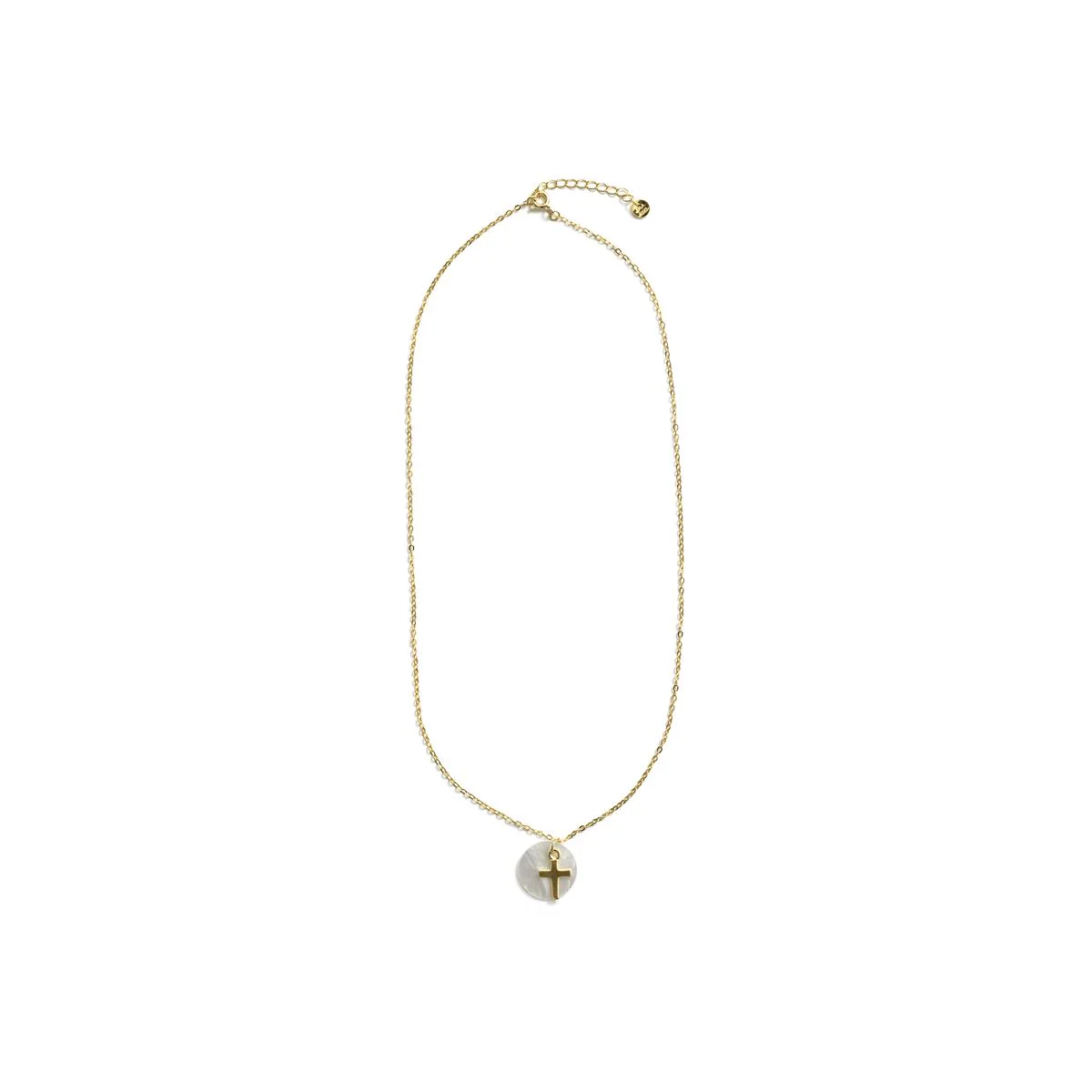 Collar de Madreperla Blanca acabado en oro amarillo de 18k - Yrmul - Image 3