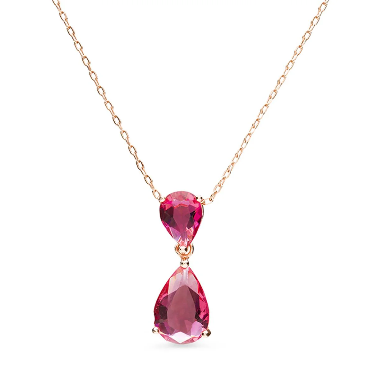 Colgante Malsar Plata, Oro R. y Turmalina Rosa Cz - Malsar ROSA