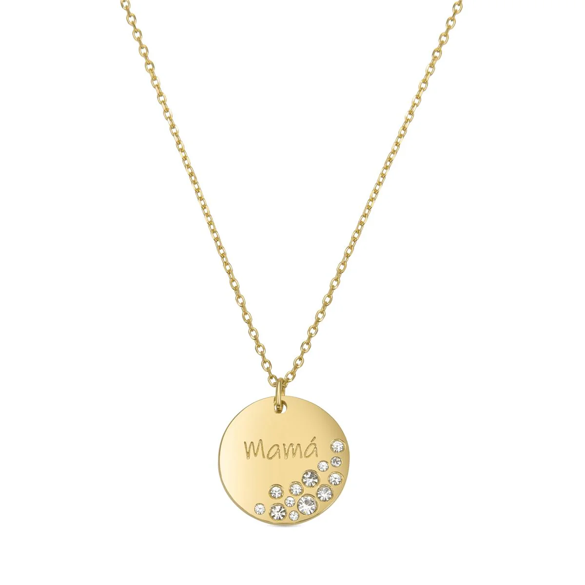 Collar Mamá Plata De Ley 925 - Mama AMARILLO