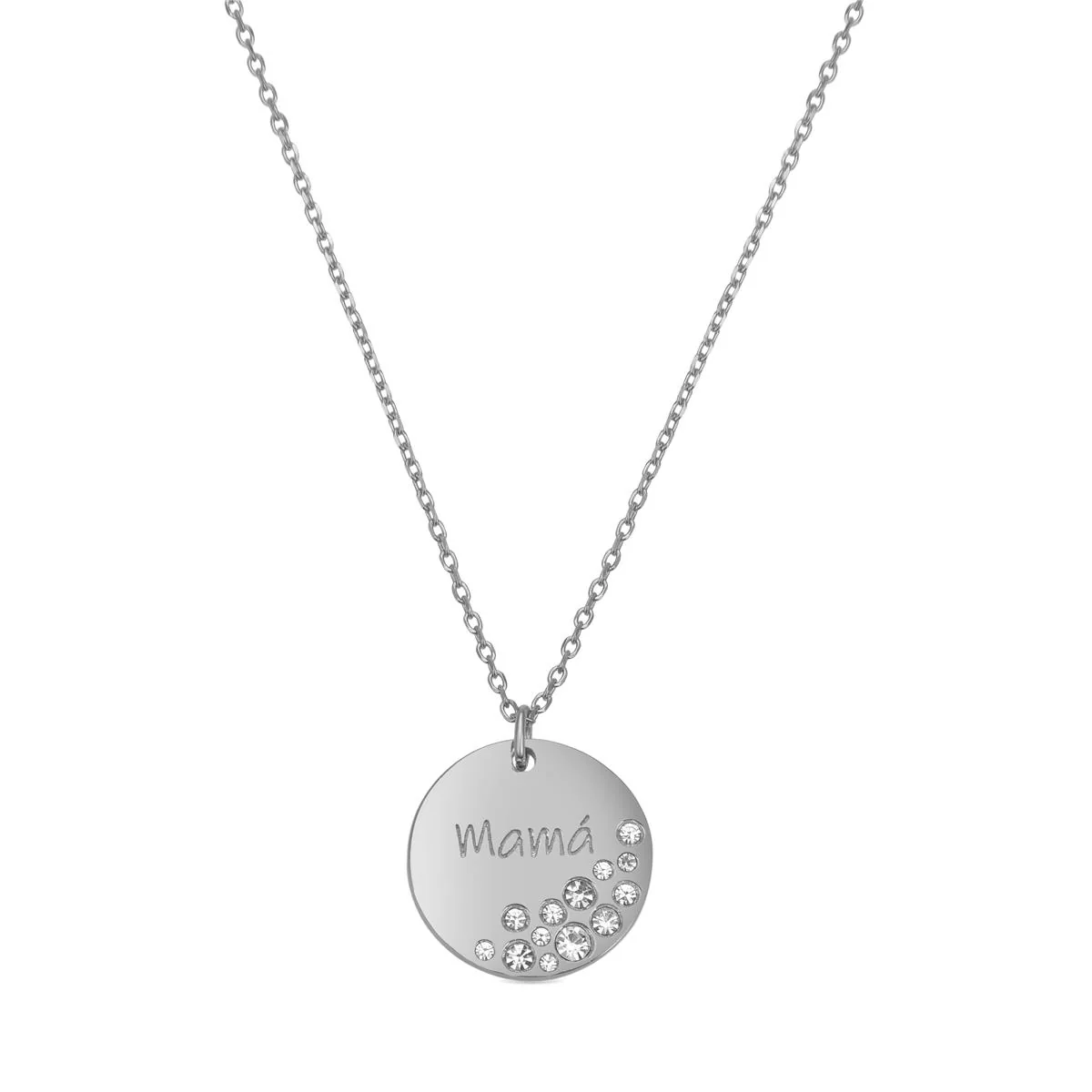 Collar Mamá Plata de Ley 925 - Mama BLANCO