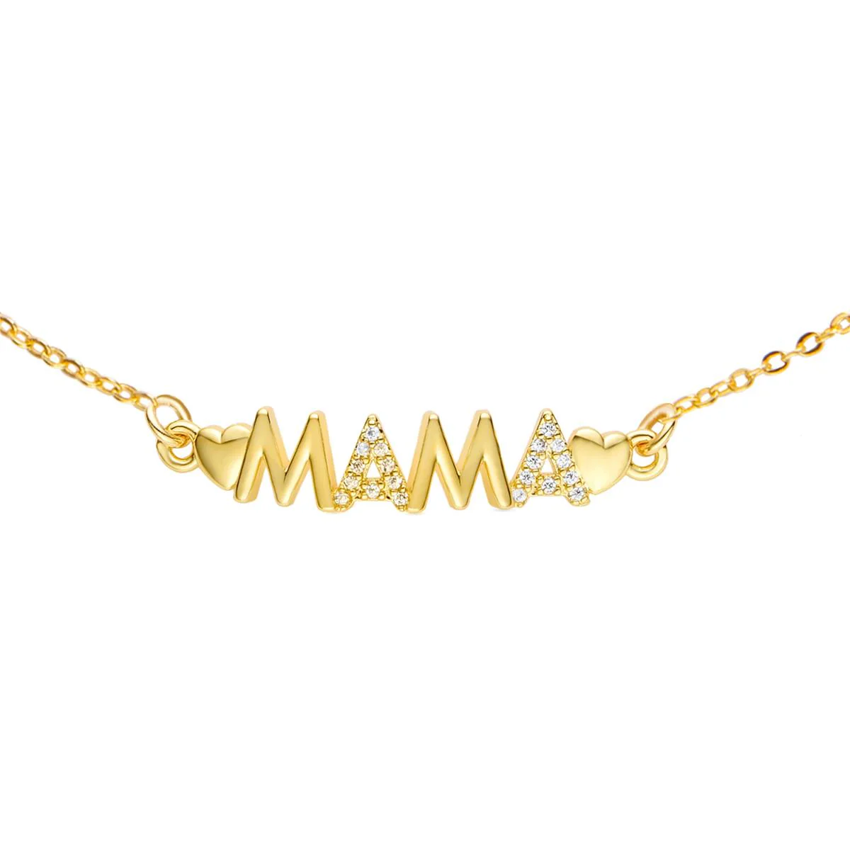Collar Mamá acabado en oro amarillo de 18 quilates - Mama BLANCO - Image 3