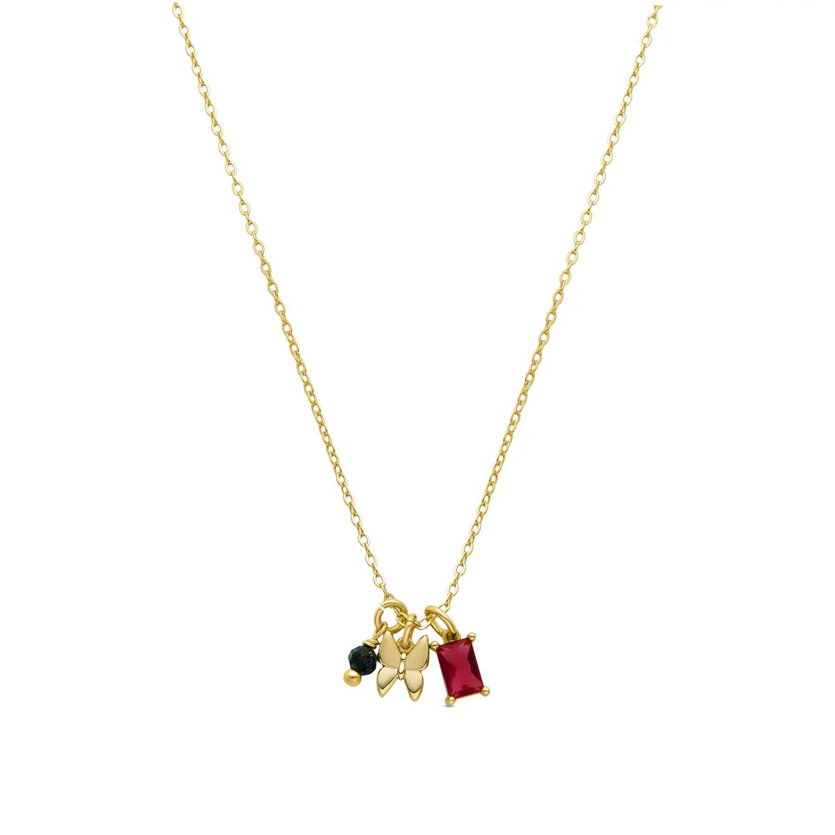 Collar Mariposa Plata de Ley 925 - Mariposa VERDE