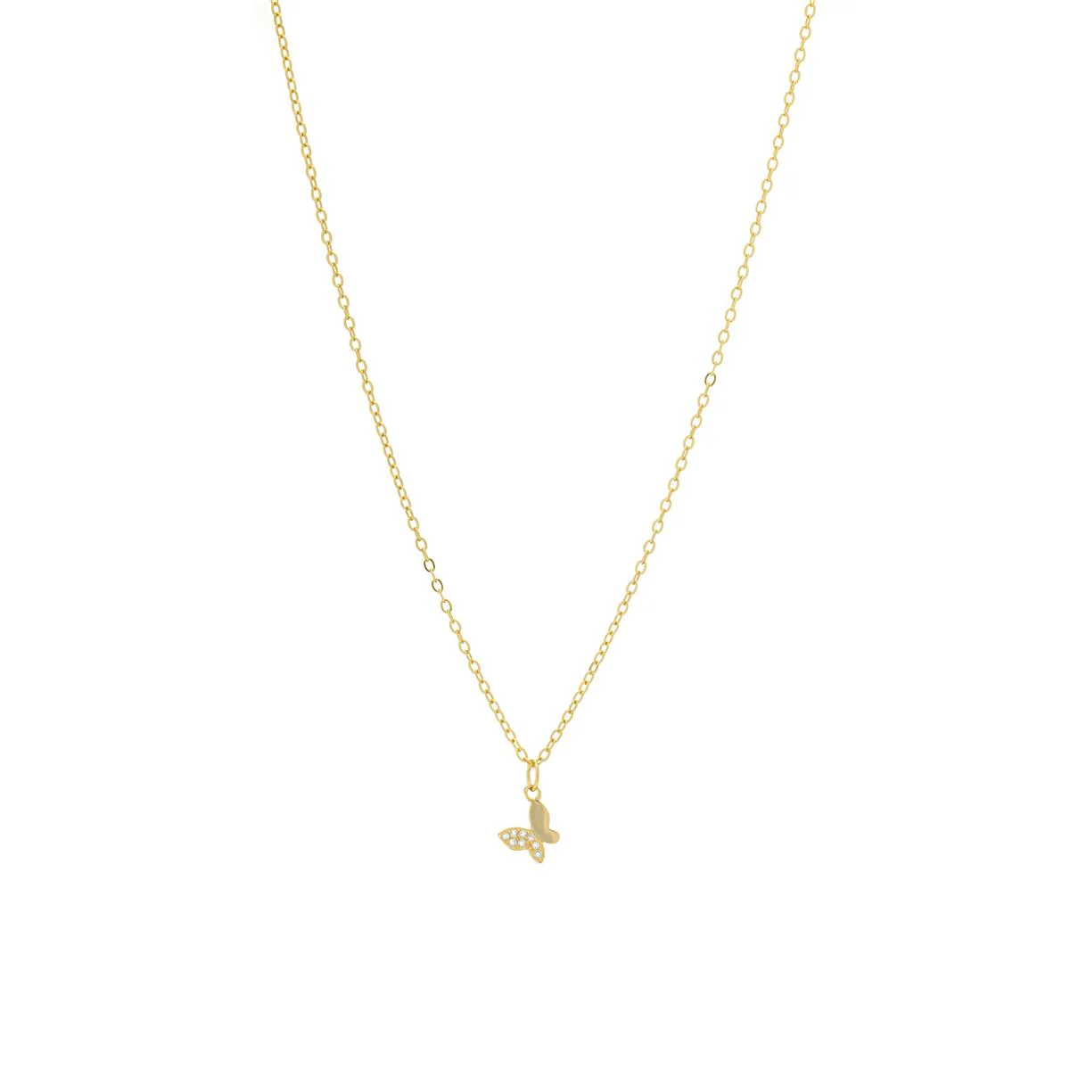 Collar Mariposa Plata de Ley 925 - Mariposa BLANCO