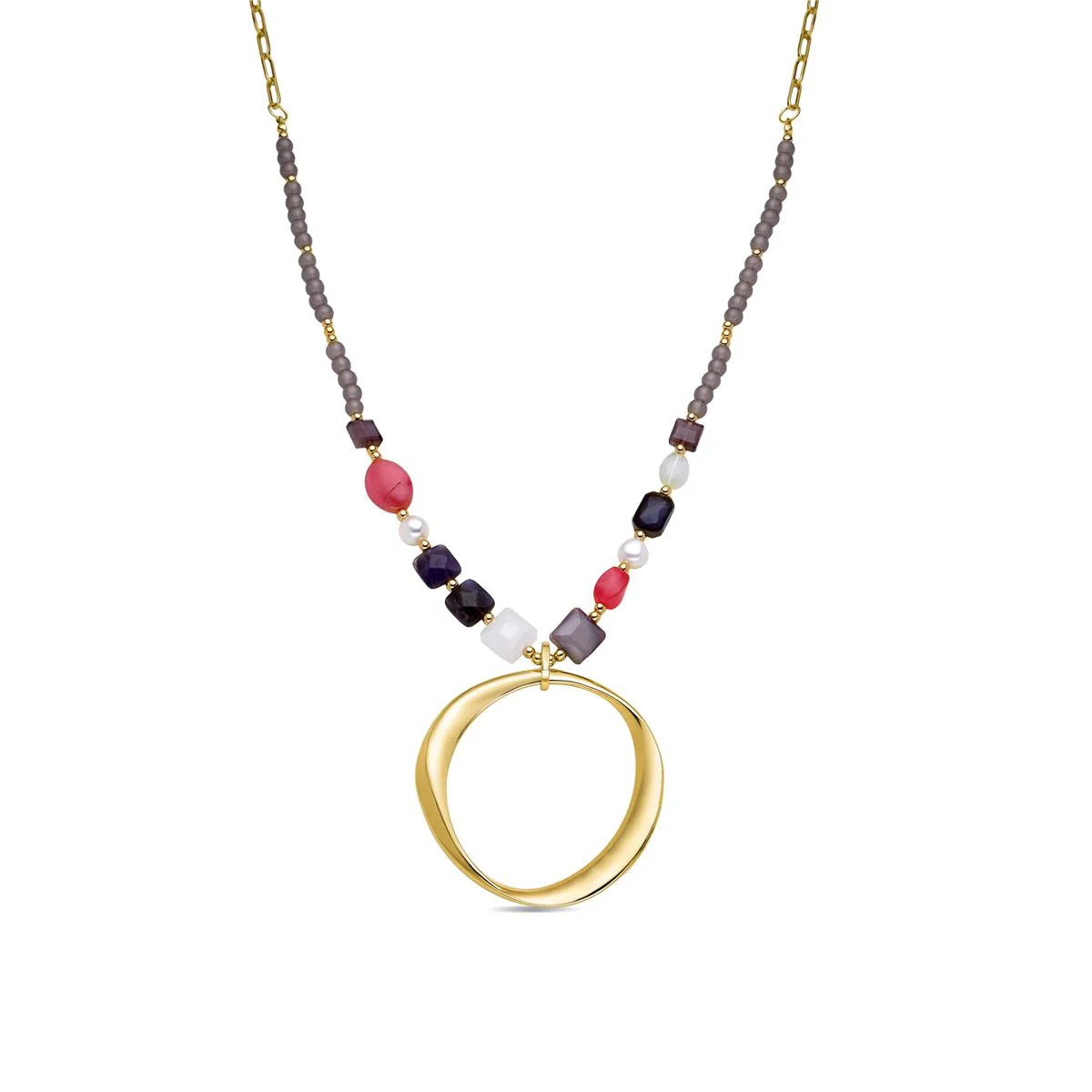 Collar Miyou acabado oro 18k - Miyou MULTICOLOR