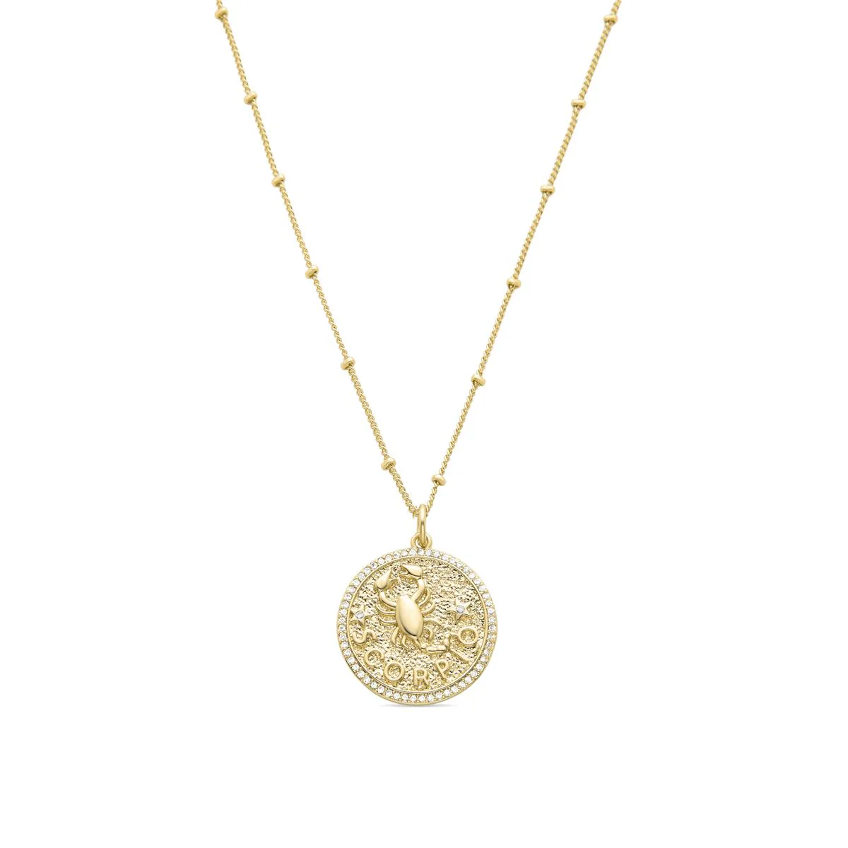 Collar Escorpio acabado en oro 18k - Mycka MORADO