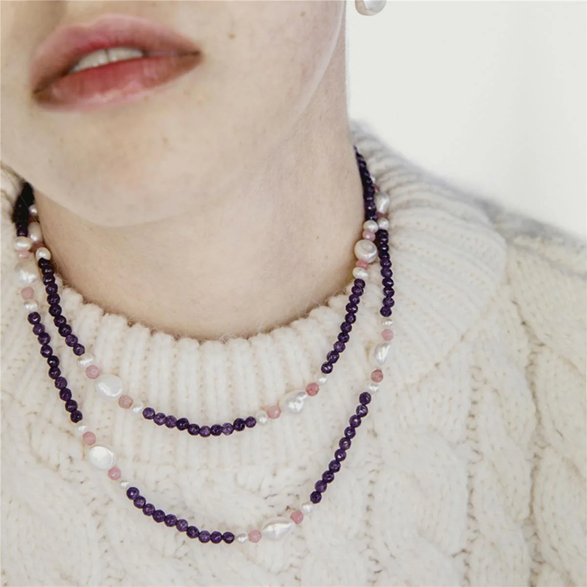Collar Nasais Plata De Ley 925 - Nasais MORADO - Image 5