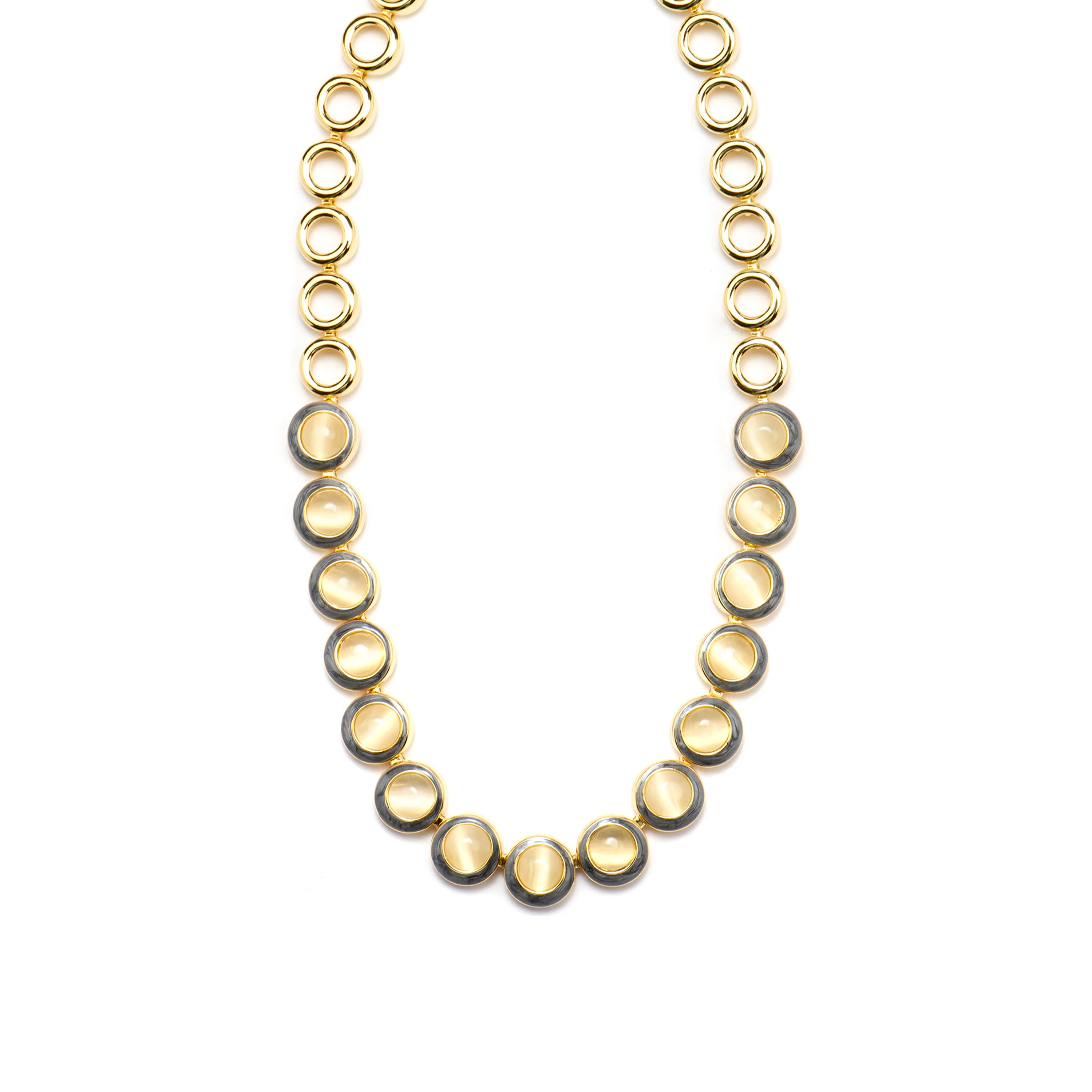 Collar con Ojo de Gato acabado oro 18k - Nawil