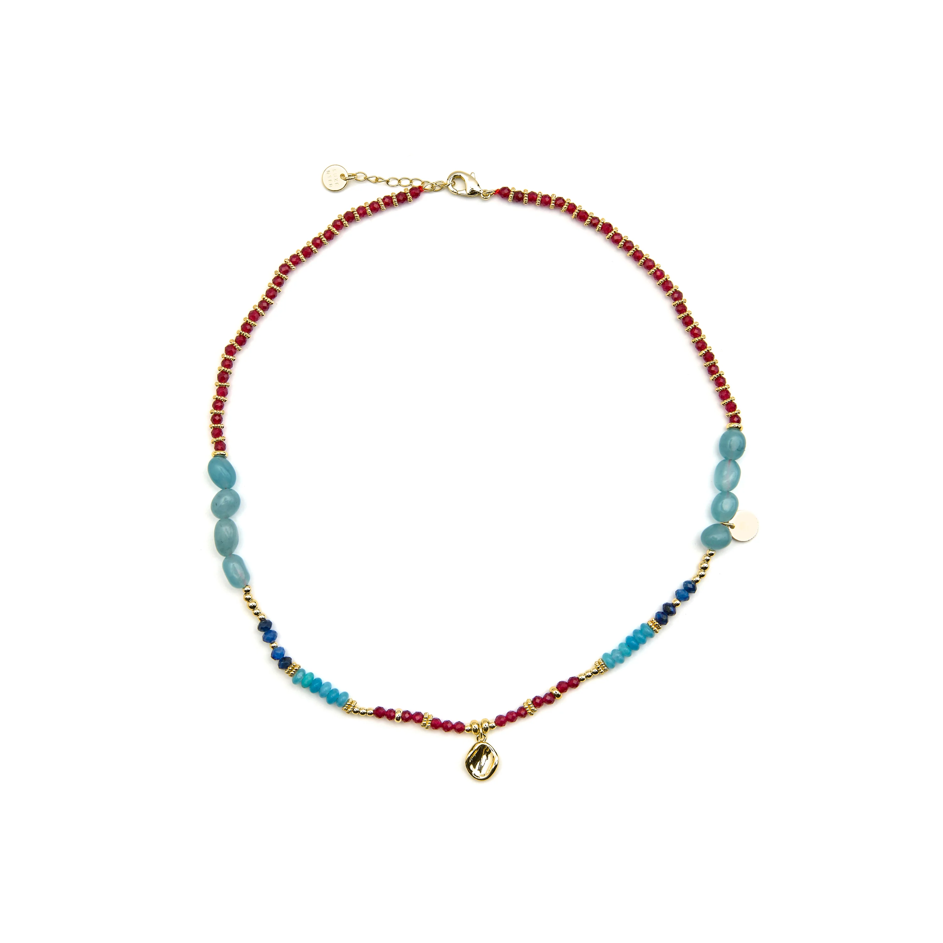 Collar con Cristal Multicolor acabado oro 18k - Ney - Image 3
