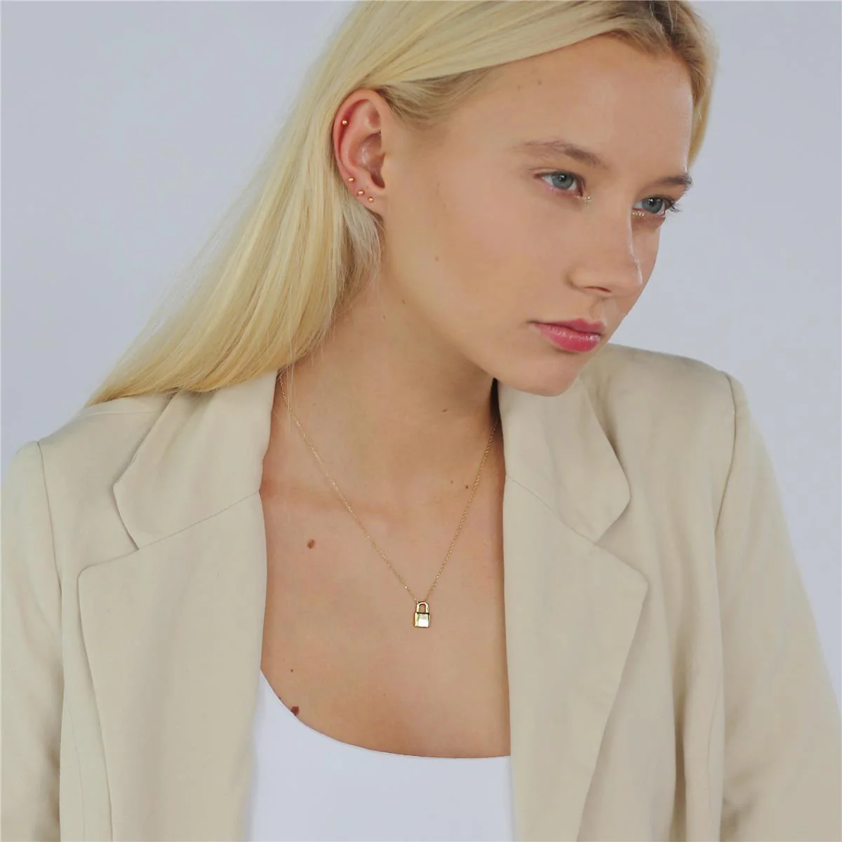 Collar Imlor Plata De Ley 925 AMARILLO - Image 5