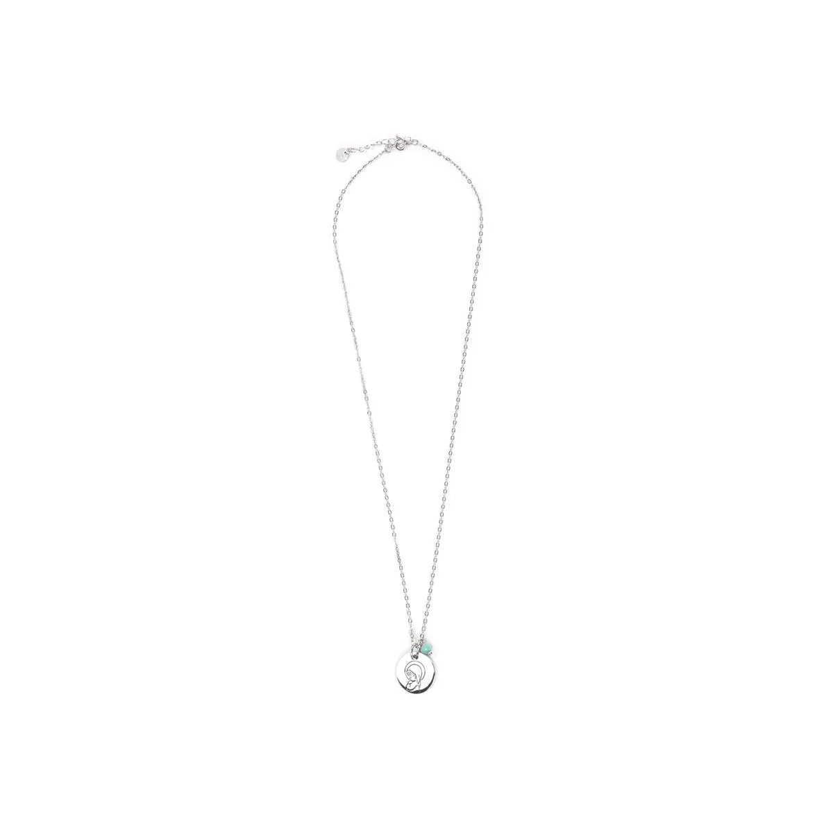 Collar Niña Plata de Ley 925 - Niña AZUL - Image 2