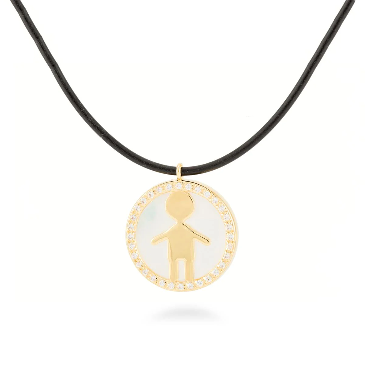 Collar Niño acabado en Oro Amarillo De 18 Quilates - Niño BLANCO