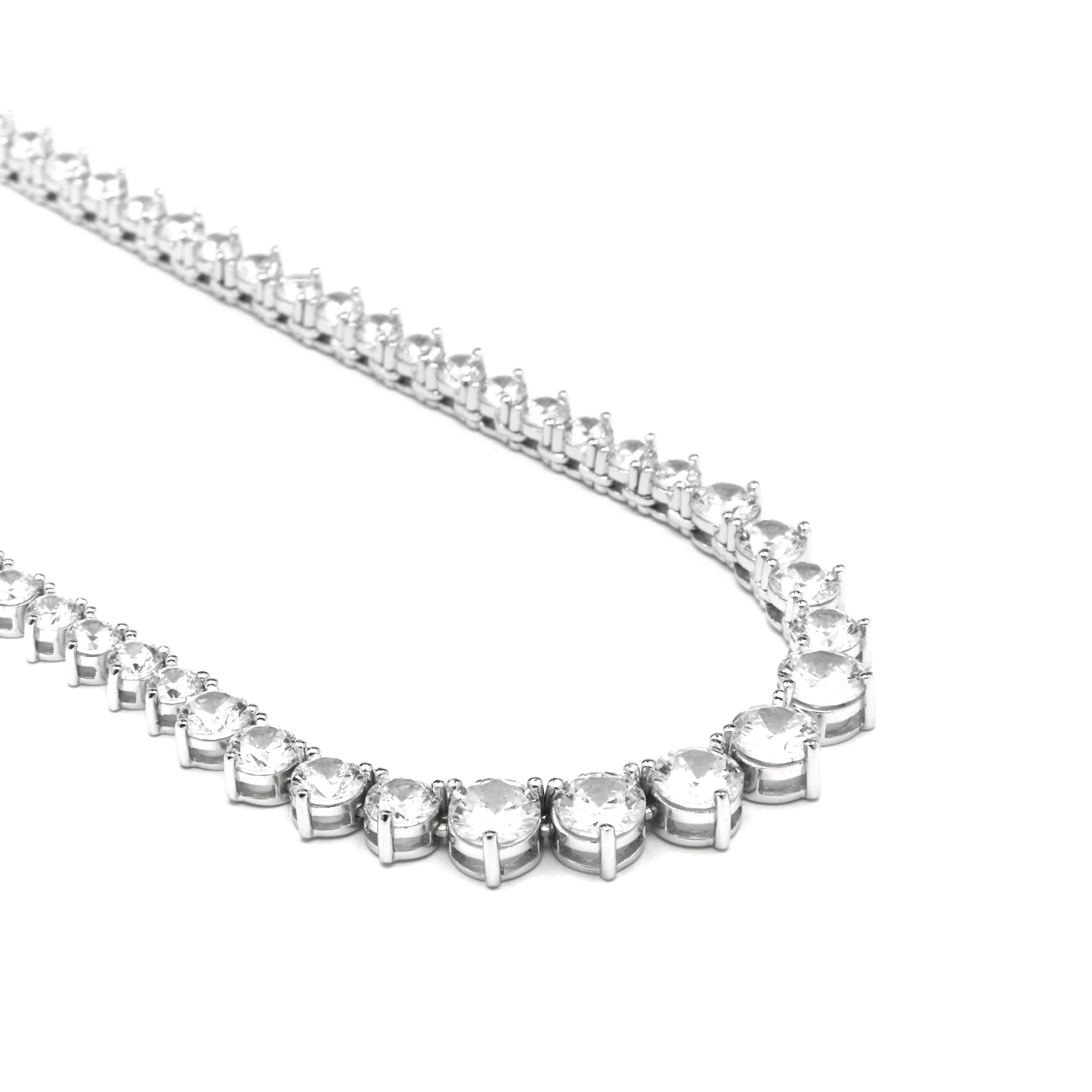 Collar de Plata de Ley 925 con Circonita Brillante acabado en rodio - Niriel - Image 5