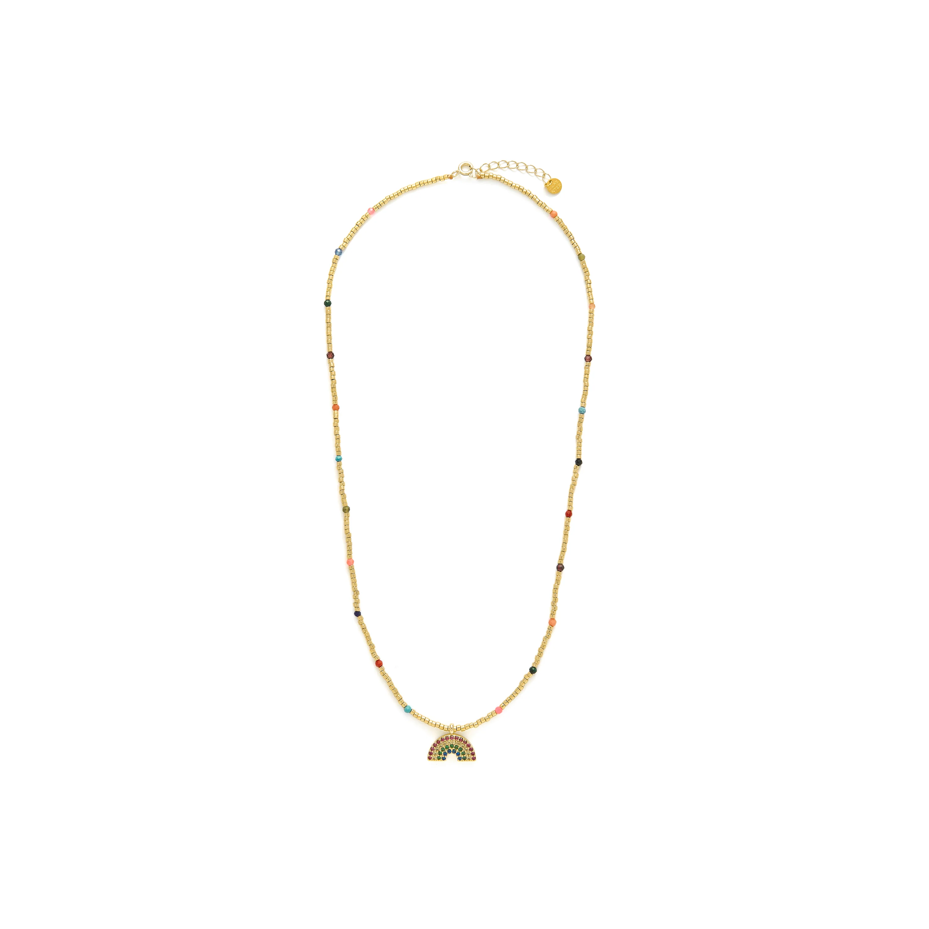 Collar de Plata de Ley 925 y Circonita Multicolor acabado en oro amarillo 18k - Nivart - Image 3