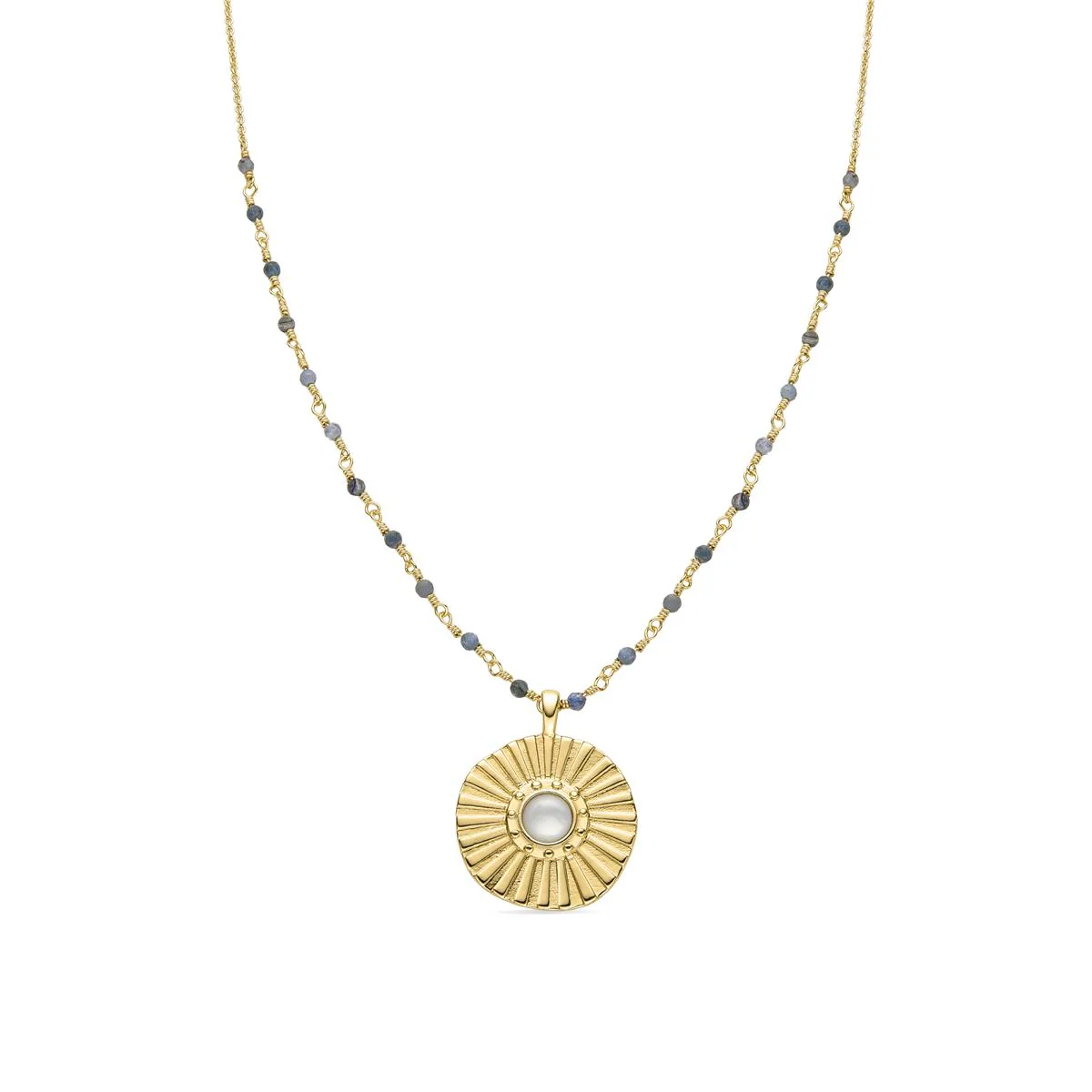 Collar Nonde acabado en oro amarillo de 18 kts - Nonde AZUL