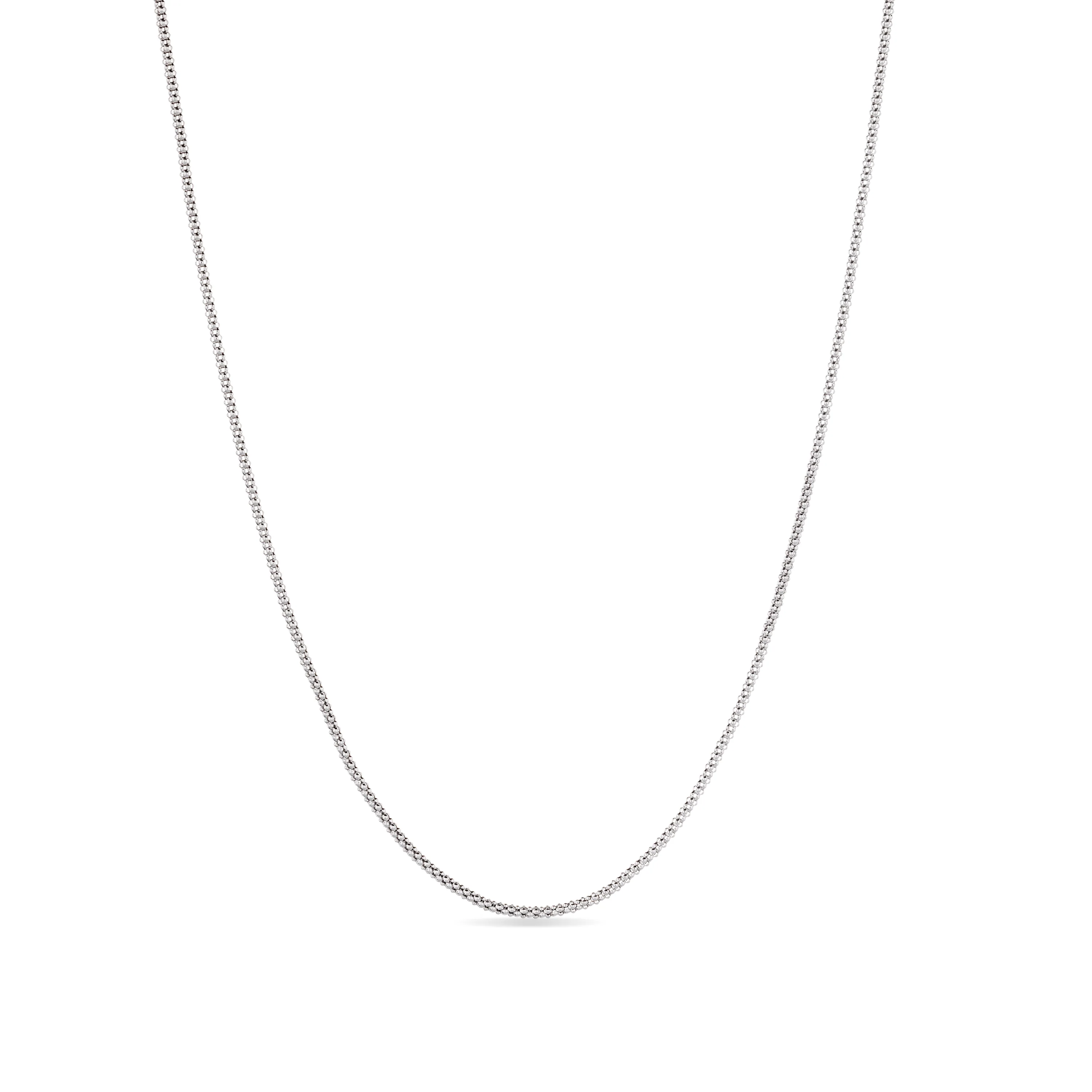 Cadena de 42cm de Plata de Ley 925 acabado en rodio - Nursis