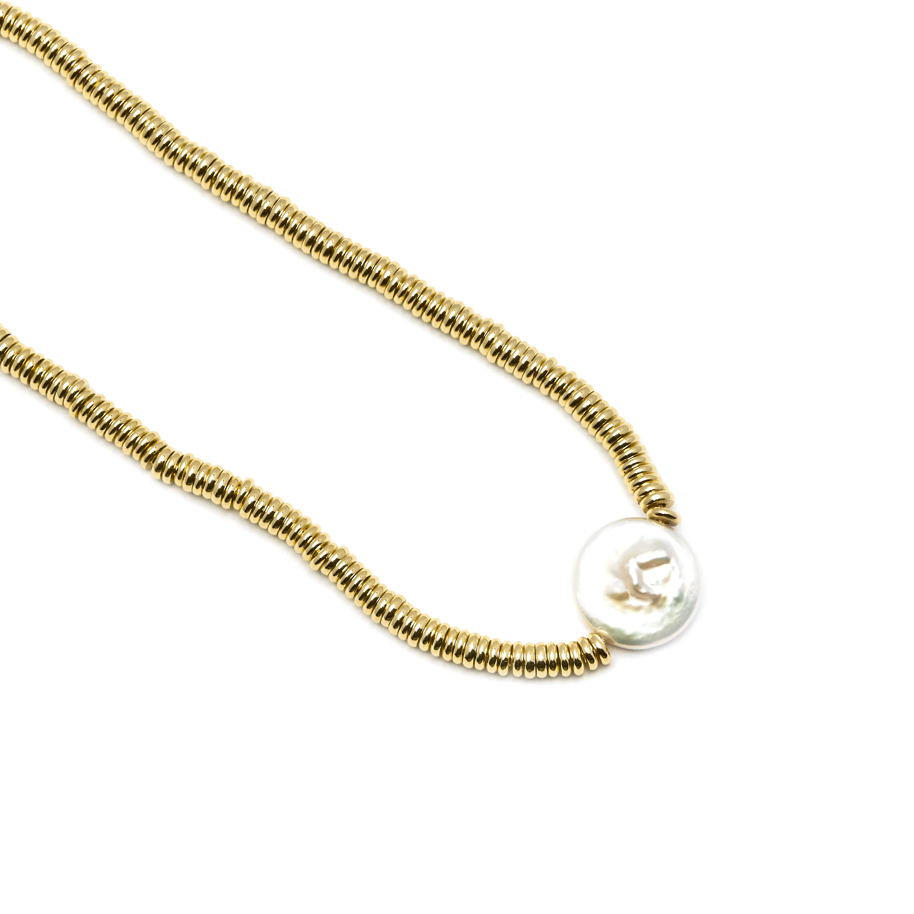 Collar de Hematite Dorado acabado en oro amarillo de 18K - Siever - Image 4