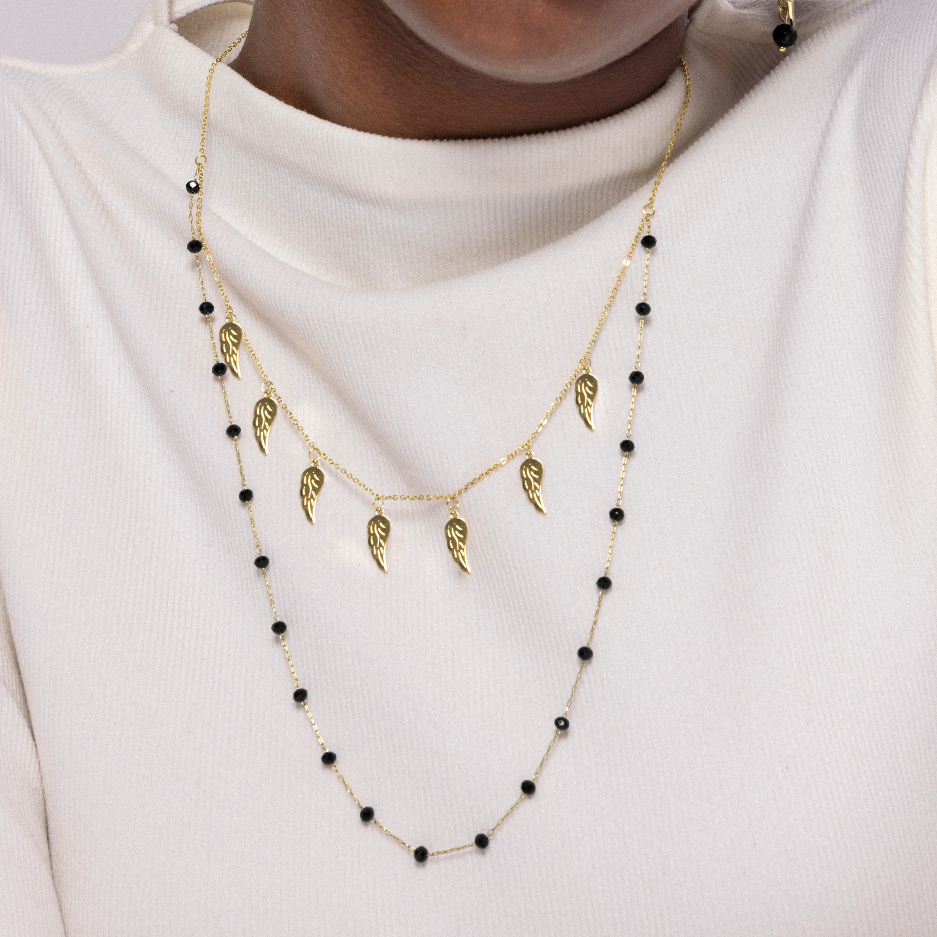 Collar de Onix acabado en oro amarillo 18K - Omka - Image 3