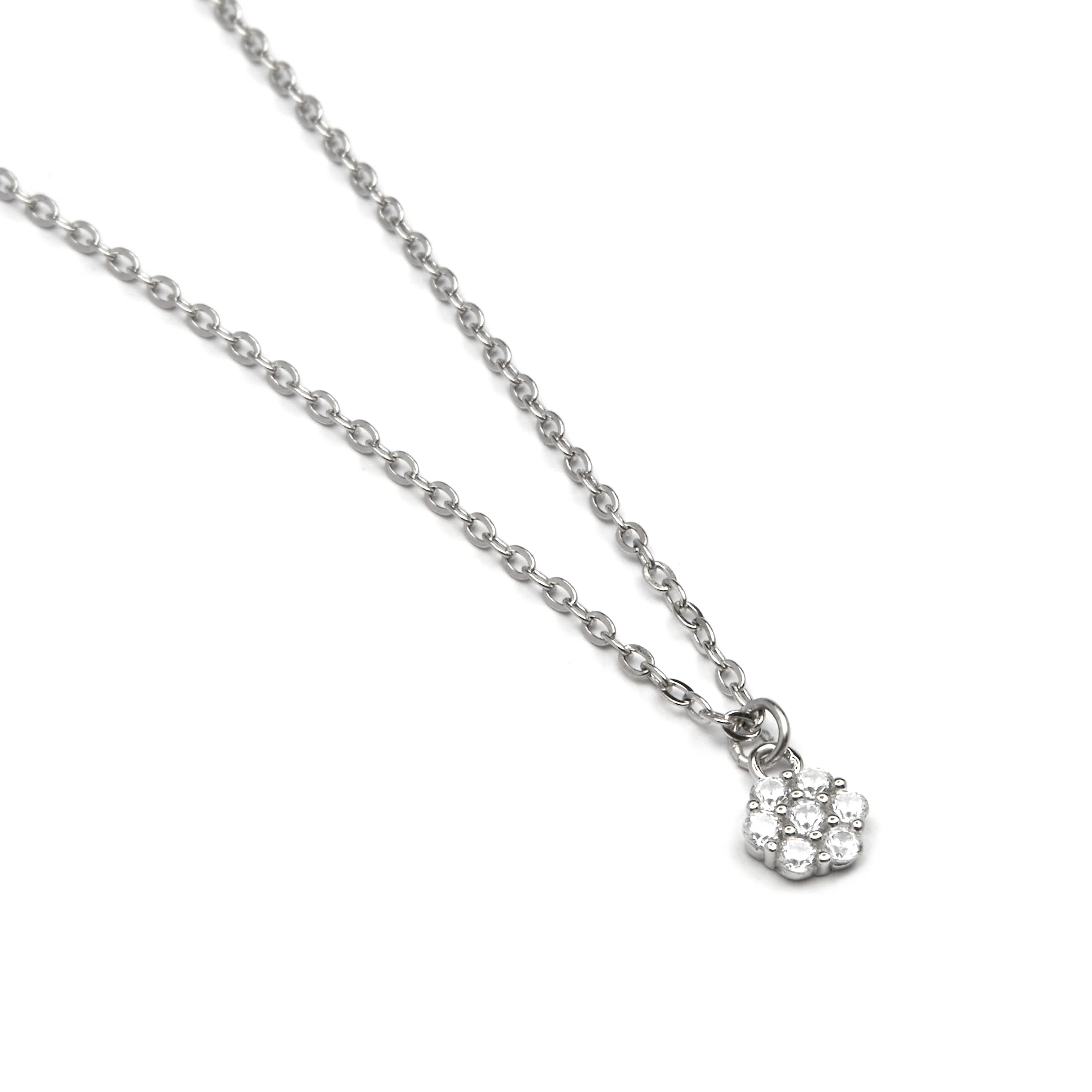 Collar de Plata de Ley 925 y Circonita Brillante acabado en rodio - Oris - Image 4