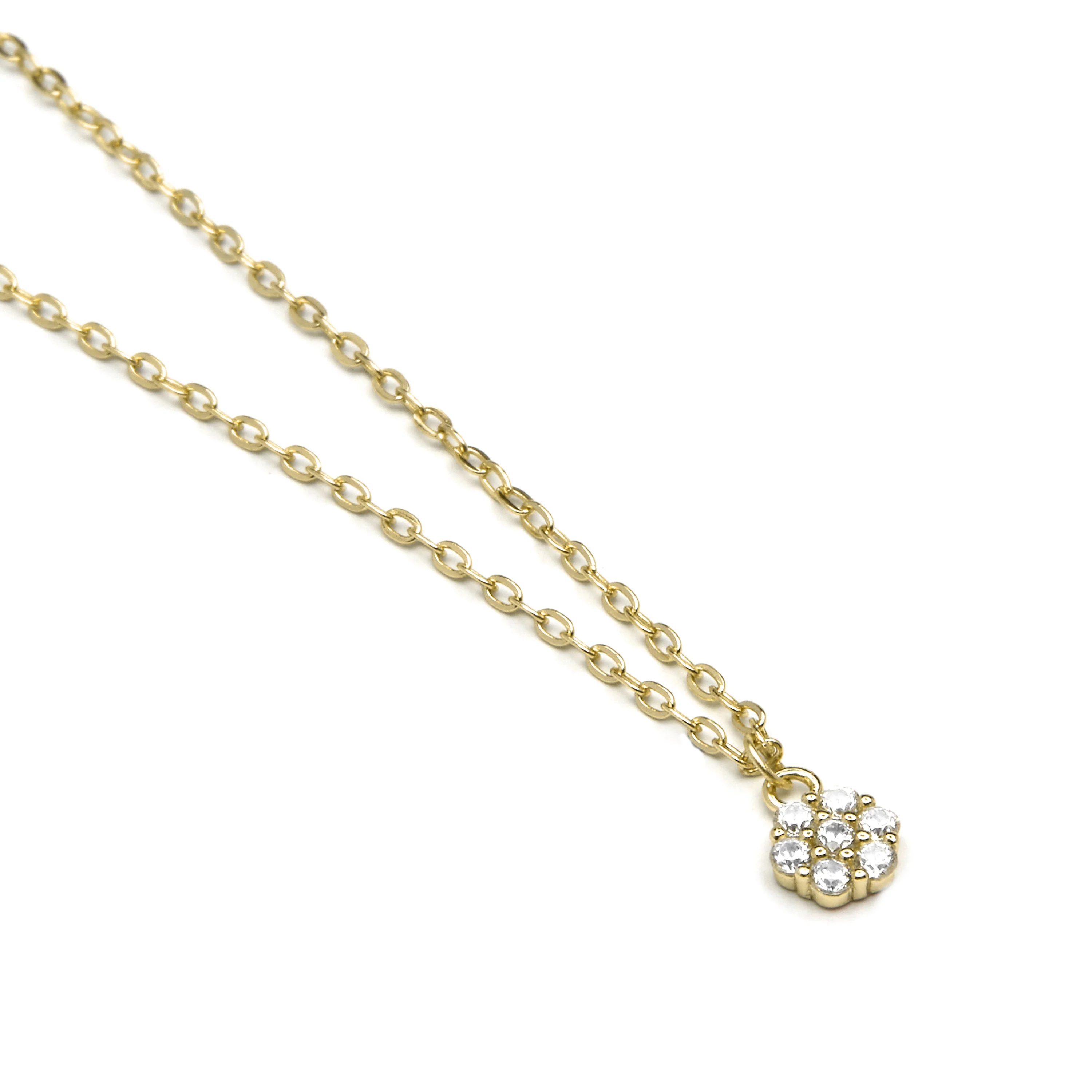 Collar de Plata de Ley 925 y Circonita Brillante acabado en oro amarillo 18K - Oris - Image 4
