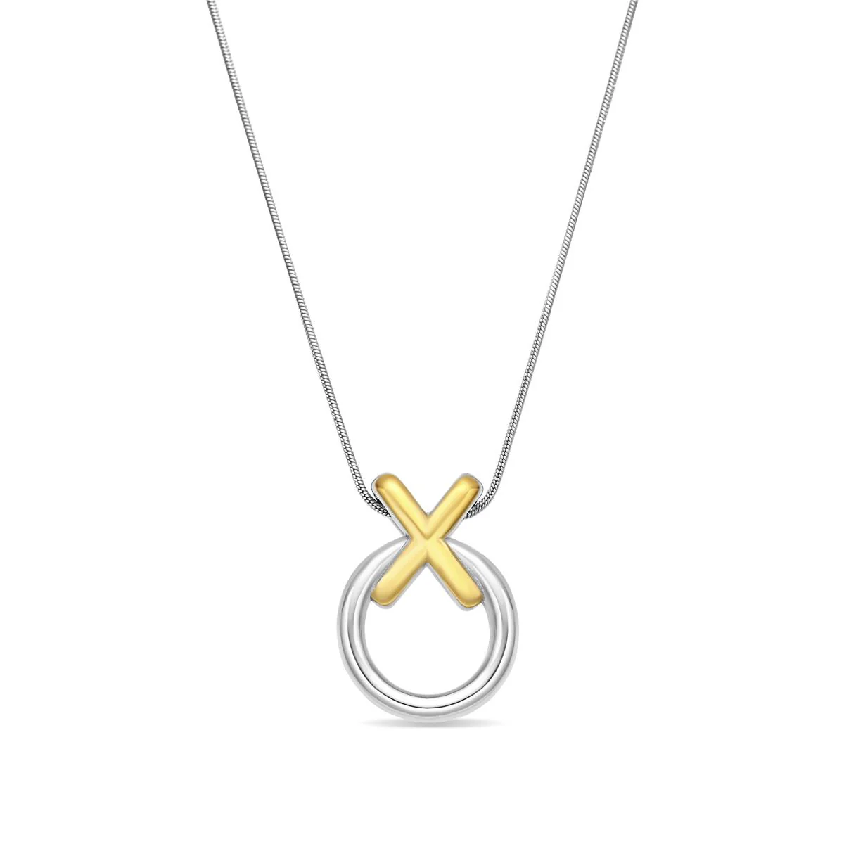 Collar acabado en oro amarillo de 18k y rodio - Merilah