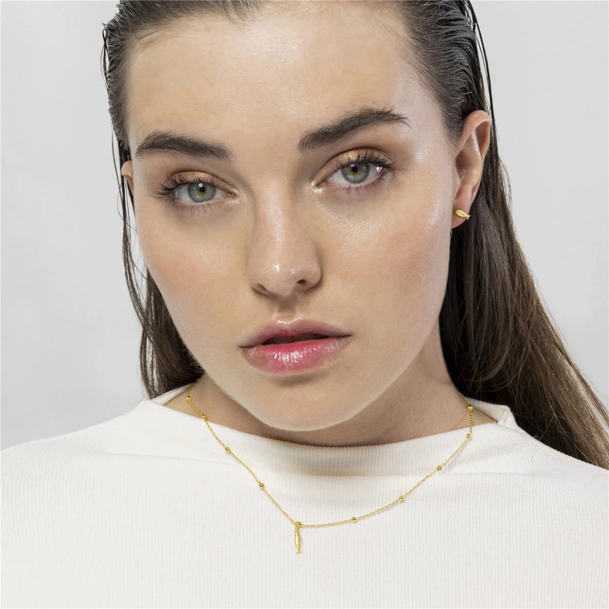 Collar Pez Plata de Ley 925 - Pez BLANCO - Image 3