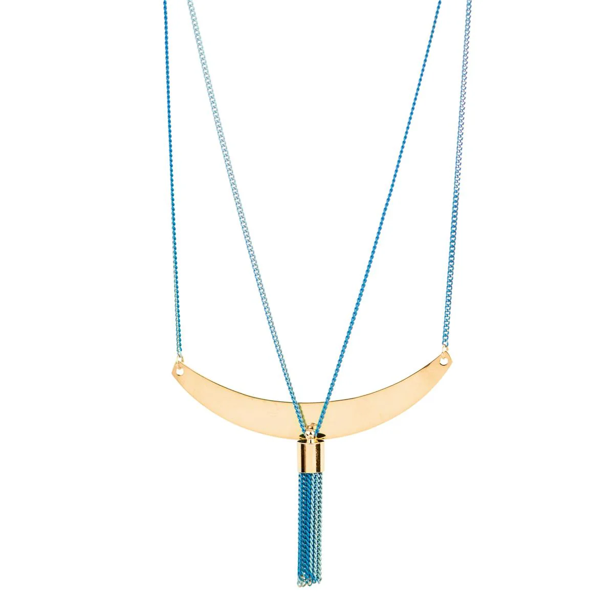 Collar Piruen acabado en Oro Amarillo de 18 Kts - Piruen AZUL