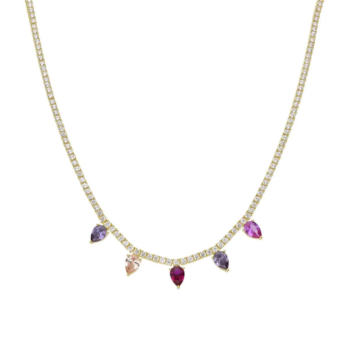 Collar Pryrys Plata de Ley 925 - Pryrys MULTICOLOR