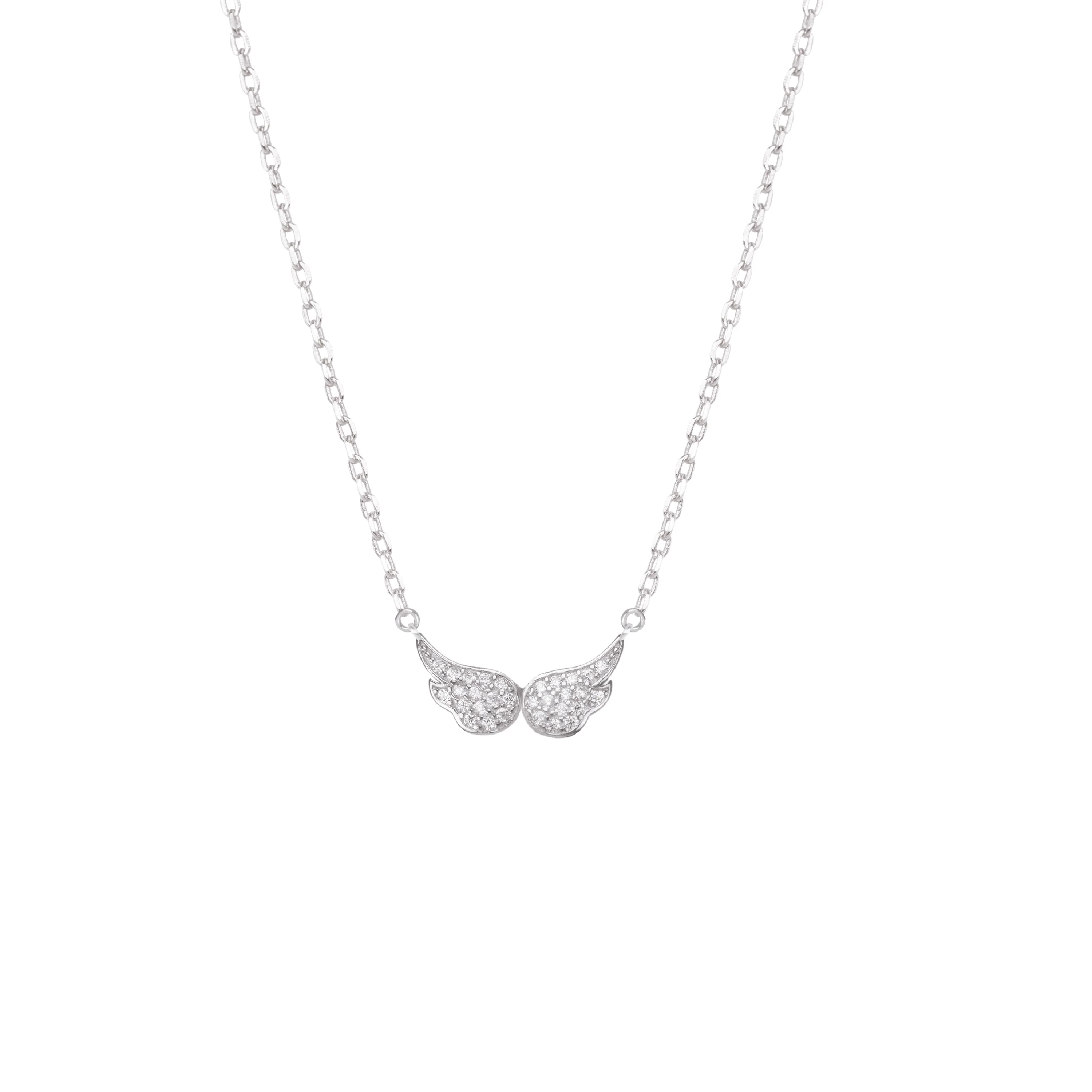 Collar de Plata de Ley 925 con Circonita Brillante acabado en rodio - Pureza